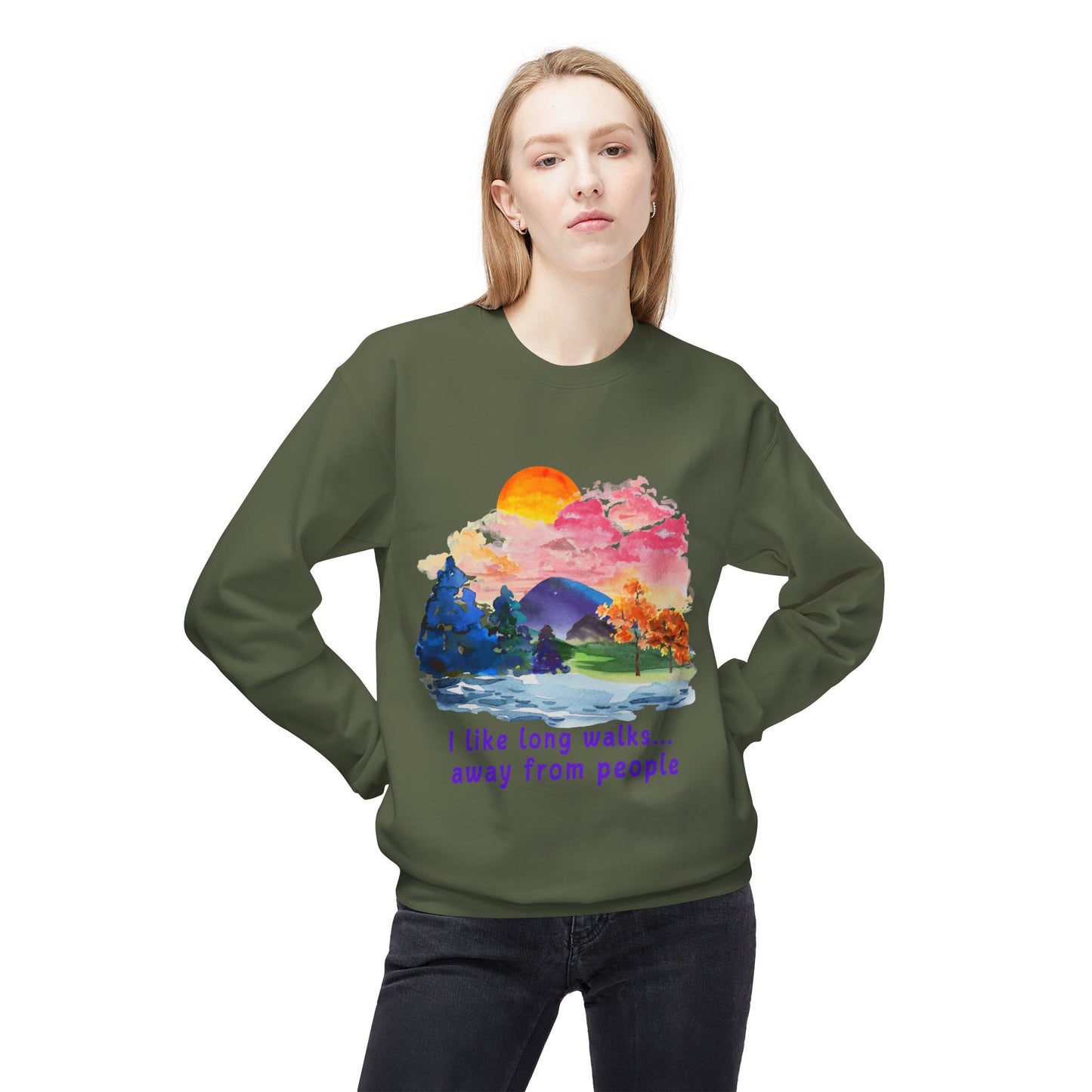 Long Walks Away From People  - Adult Unisex Sweatshirt