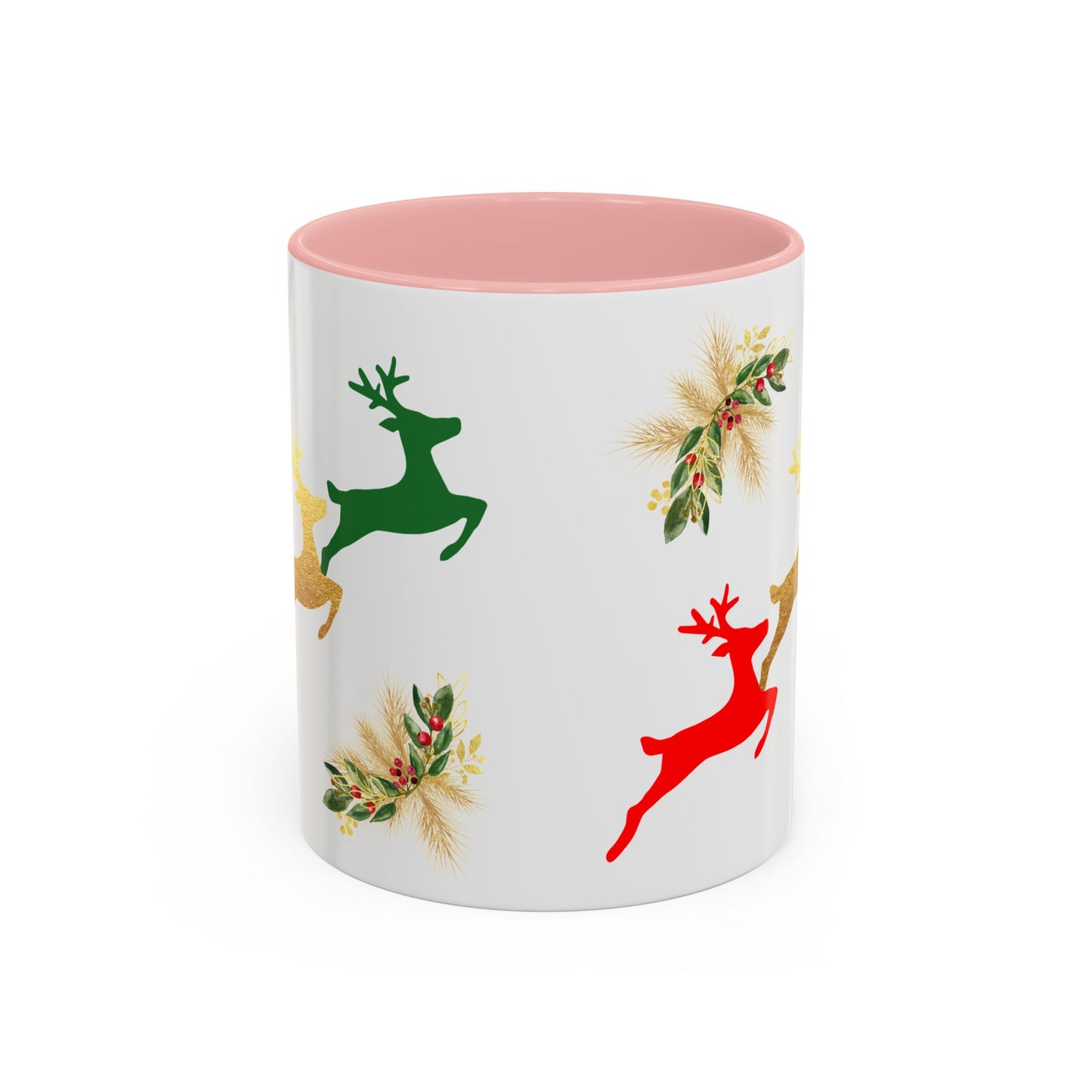 Reindeer Fun - Accent Coffee Mug (11, 15oz)