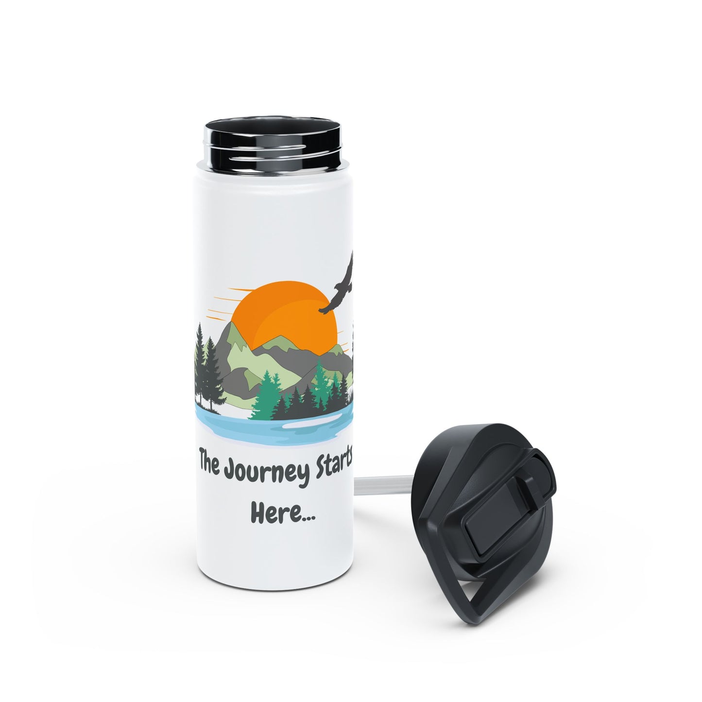 Journey Starts Here - Stainless Steel Water Bottle