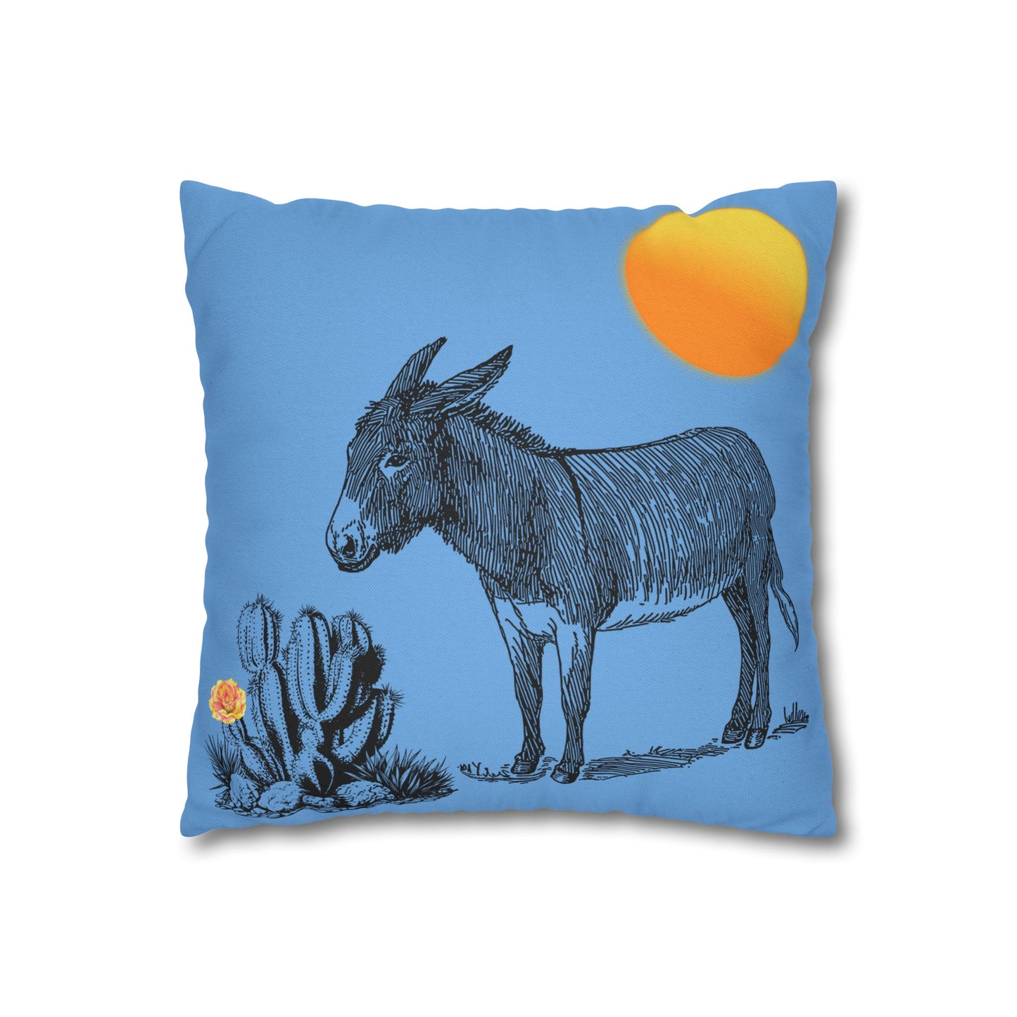 Donkey Desert - Accent Square Pillowcases - Various Sizes