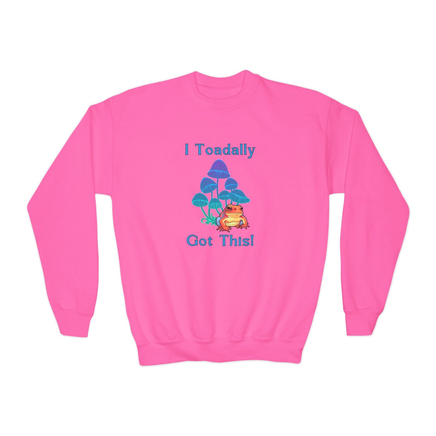 Toadally Got This - Youth Crewneck Sweatshirt - Bright Uplifting Print