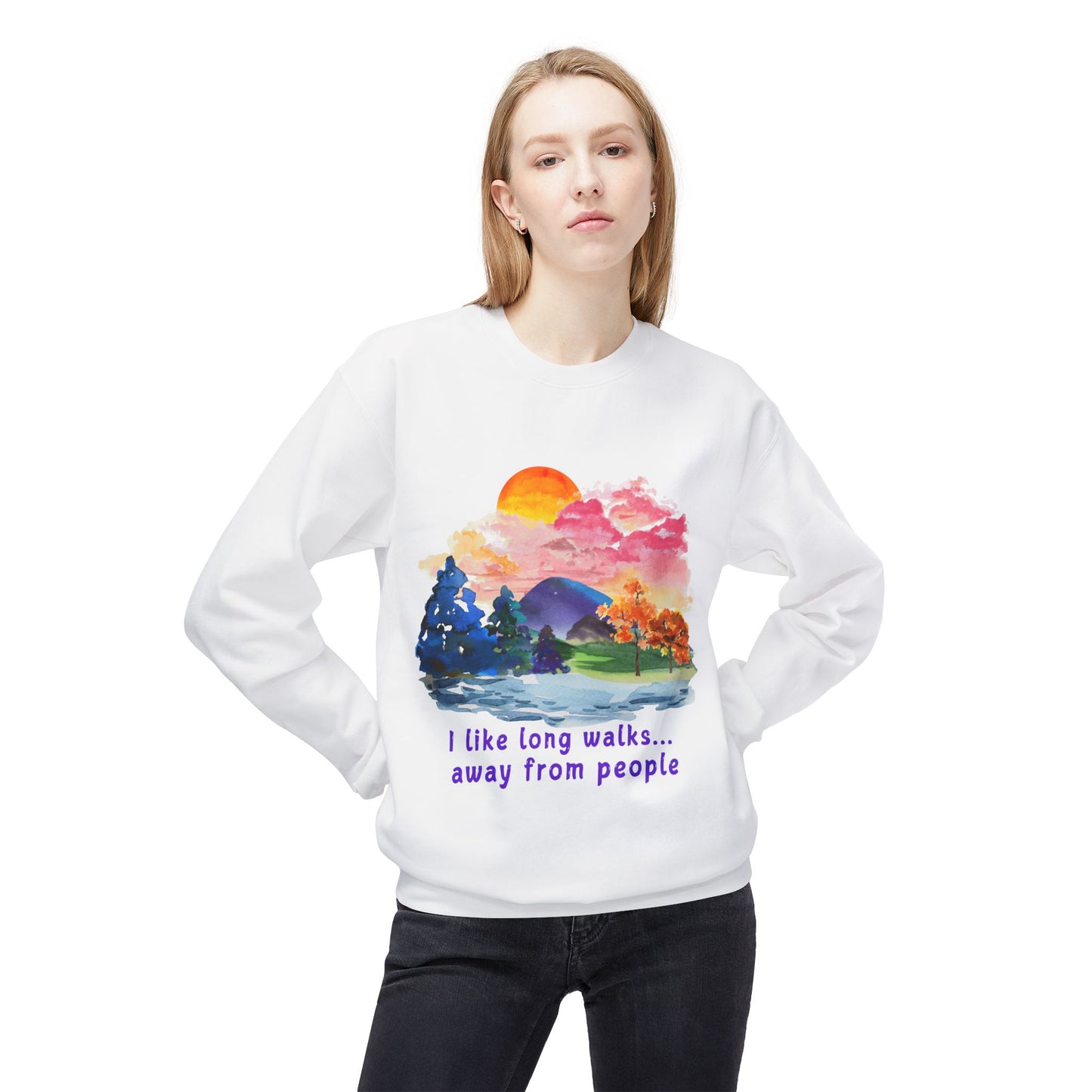 Long Walks Away From People  - Adult Unisex Sweatshirt