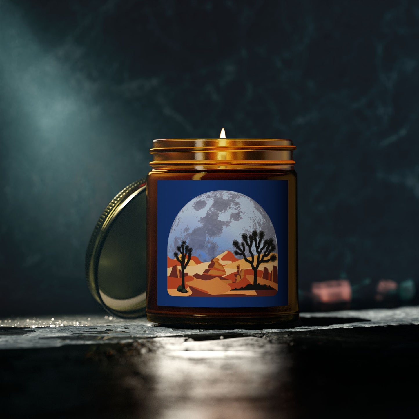 Desert-themed With Joshua Tree - Scented Coconut Apricot Candles (4oz, 9oz)