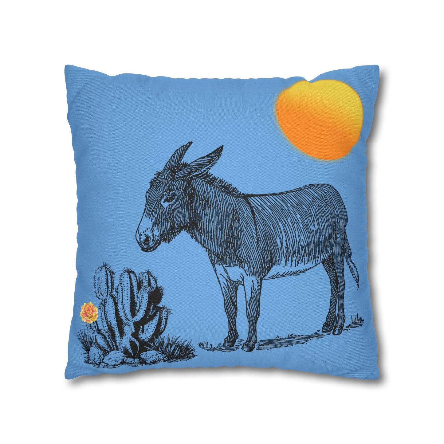 Donkey Desert - Accent Square Pillowcases - Various Sizes