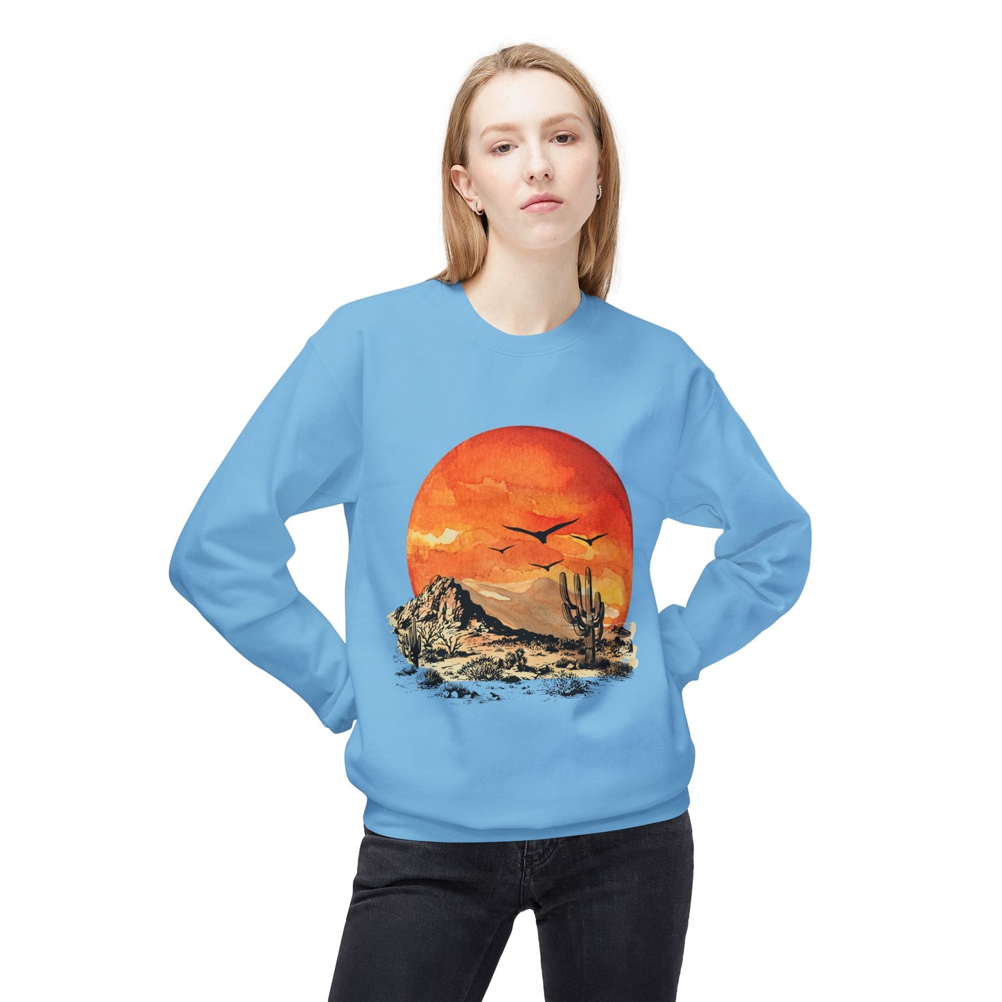 Desert Sun - Adult Unisex Sweatshirt - Bright Watercolor Print