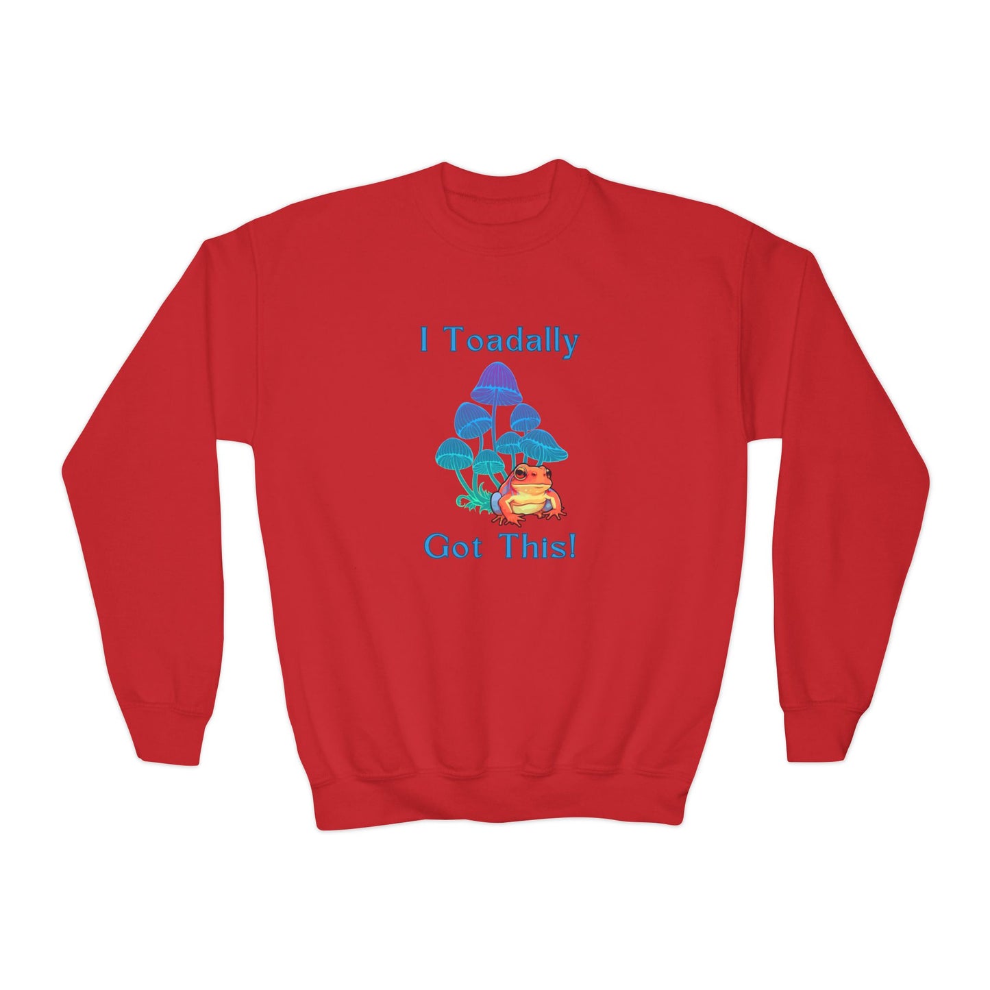 Toadally Got This - Youth Crewneck Sweatshirt - Bright Uplifting Print