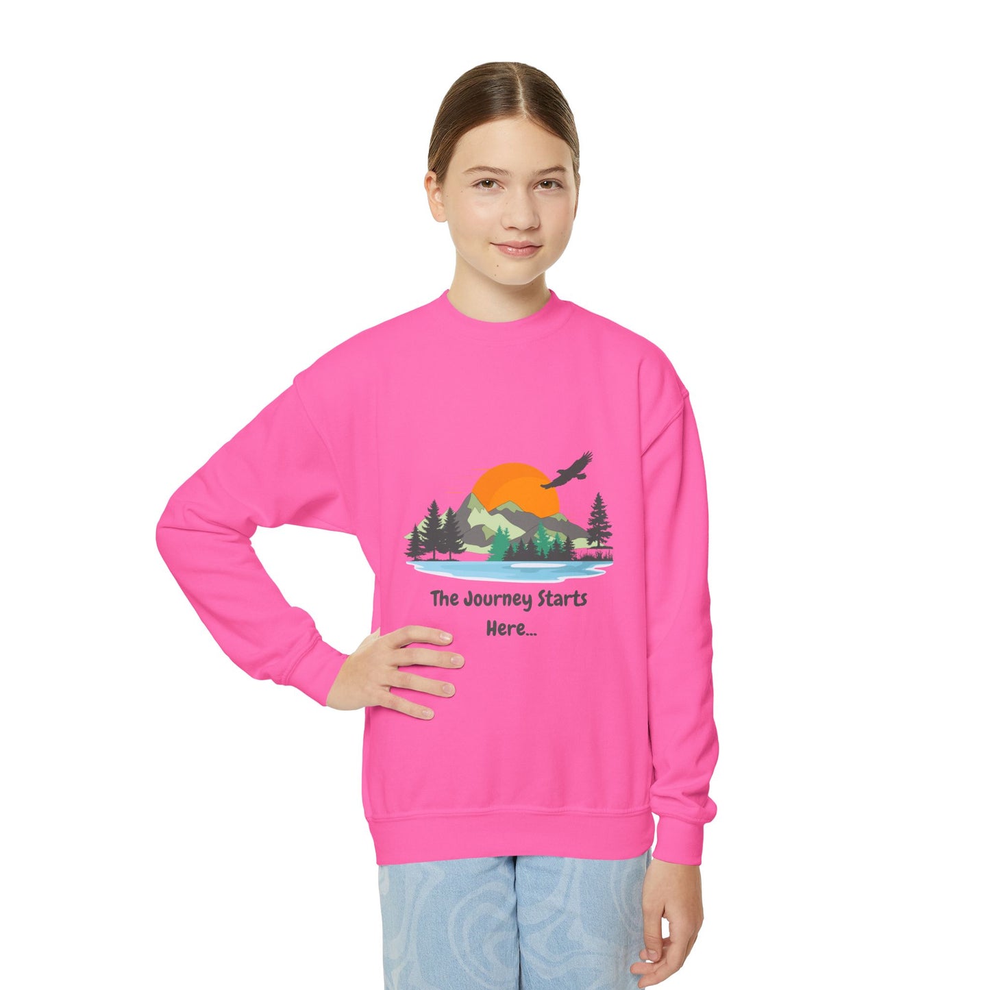 Journey Starts Here - Youth Crewneck Sweatshirt