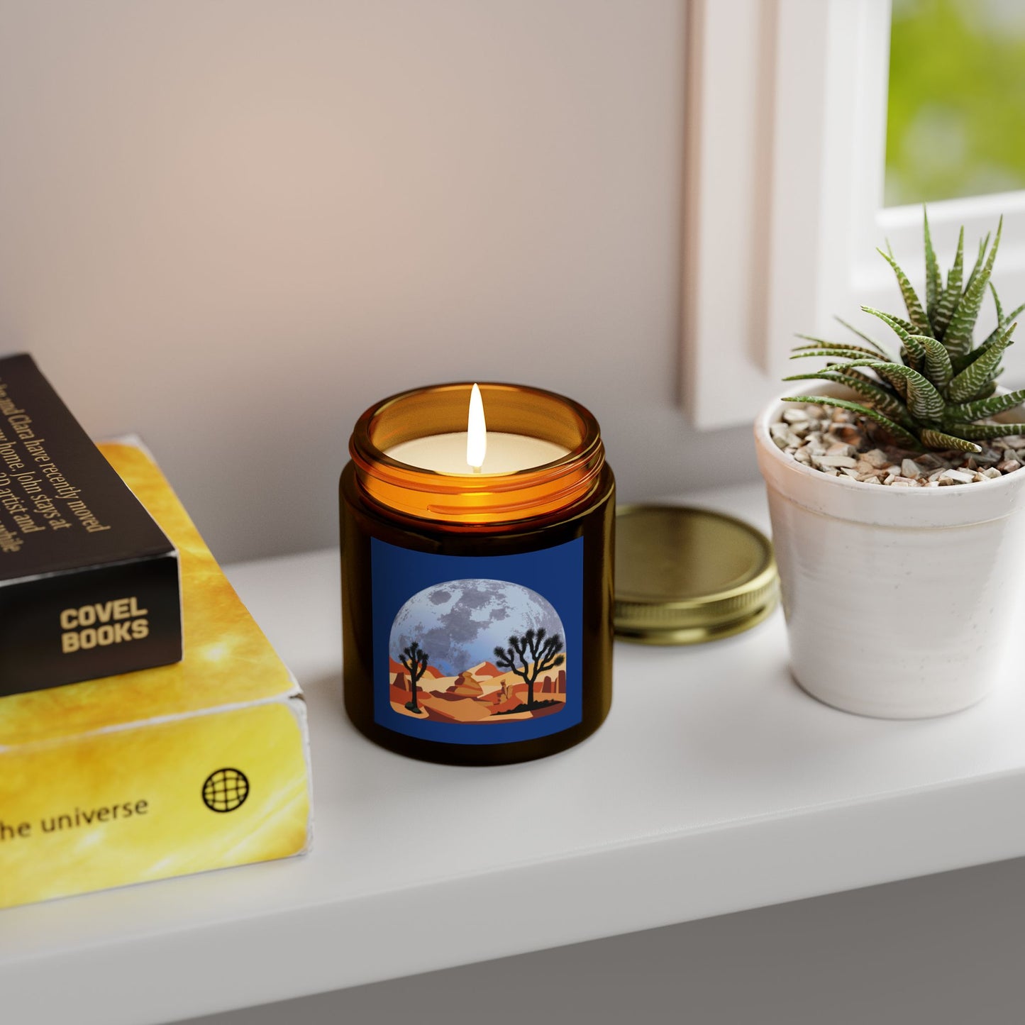 Desert-themed With Joshua Tree - Scented Coconut Apricot Candles (4oz, 9oz)