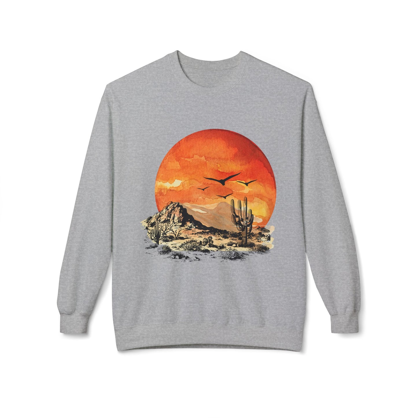 Desert Sun - Adult Unisex Sweatshirt - Bright Watercolor Print