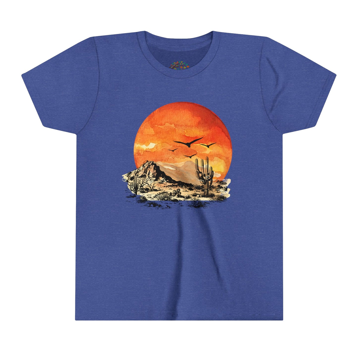 Desert Sun - Youth Short Sleeve Tee - Bright Watercolor Print