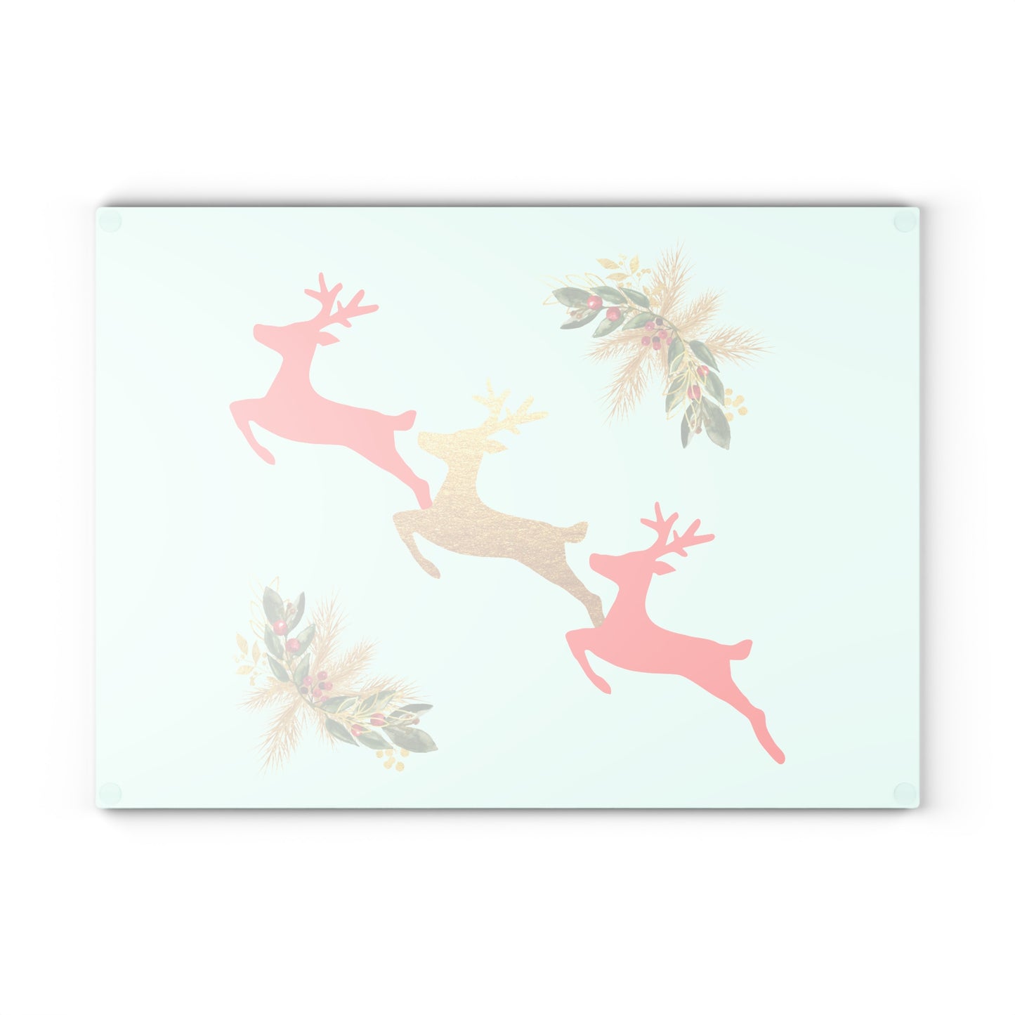 Reindeer Fun - Glass Cutting Board