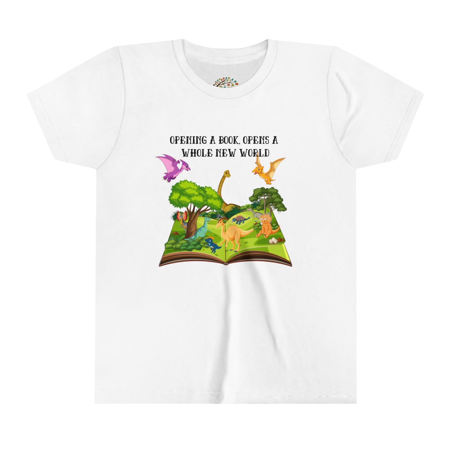 Dinosaur Book Adventure Youth Tee - Discovery Awaits