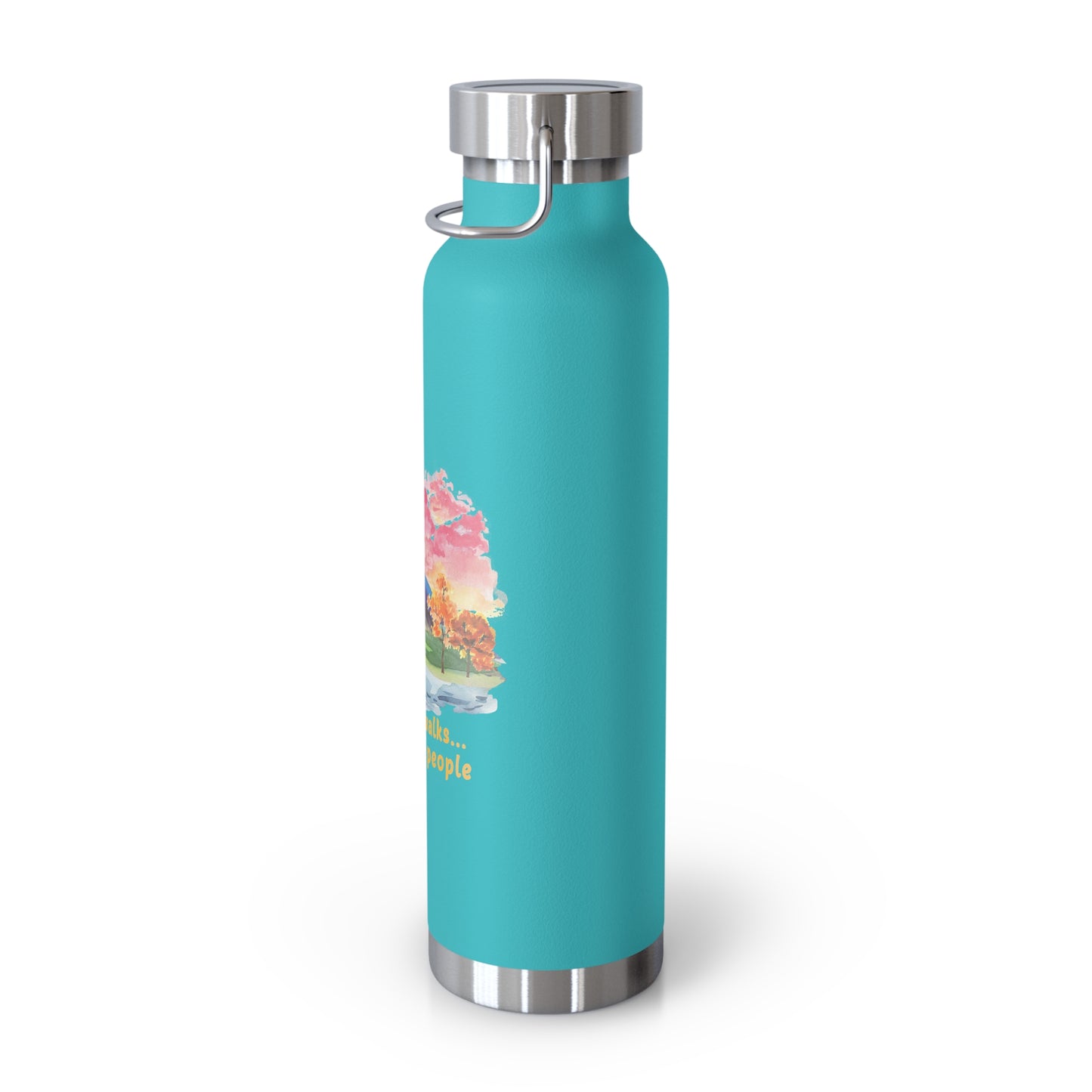 Long Walks Away From People - Copper Vacuum Insulated Bottle, 22oz