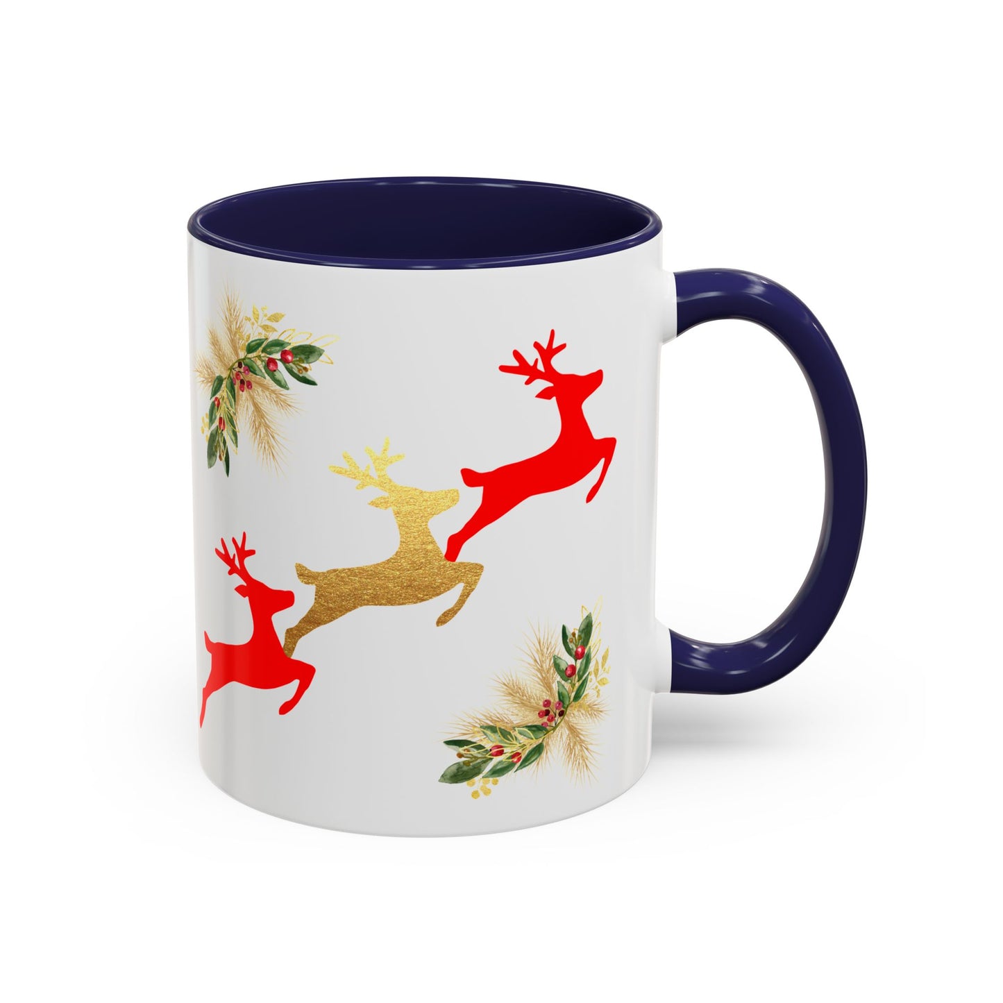 Reindeer Fun - Accent Coffee Mug (11, 15oz)