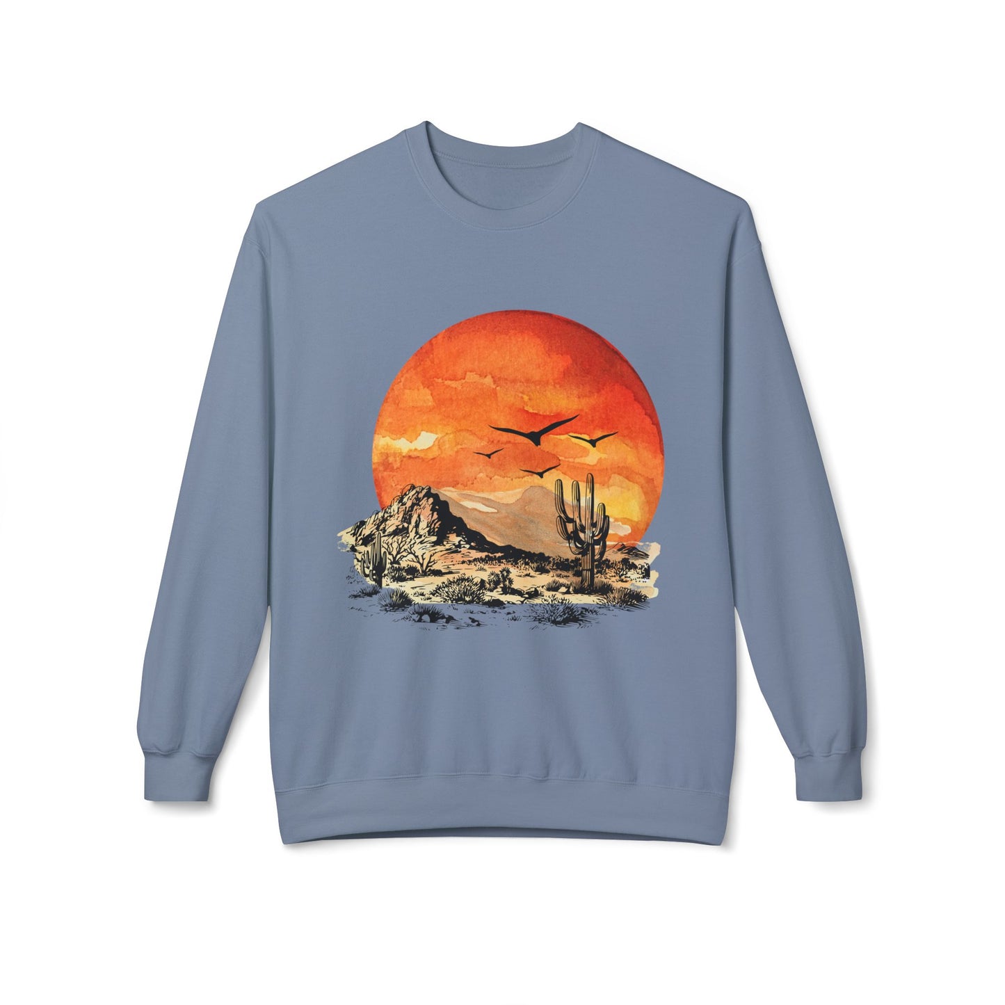 Desert Sun - Adult Unisex Sweatshirt - Bright Watercolor Print