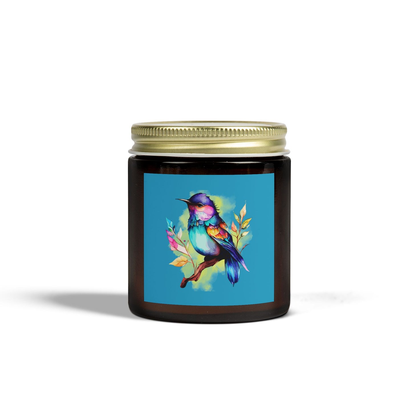 Beautiful Watercolor Bird - Scented Coconut Apricot Candles (4oz, 9oz)