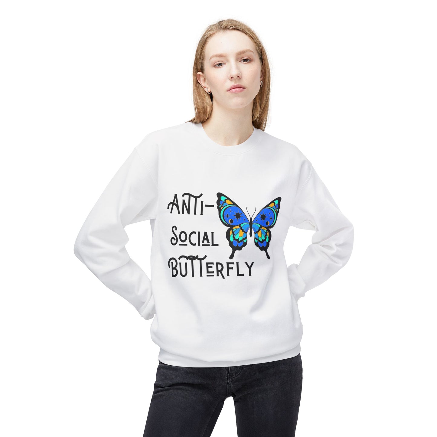 Anti-social - Adult Crewneck Sweatshirt