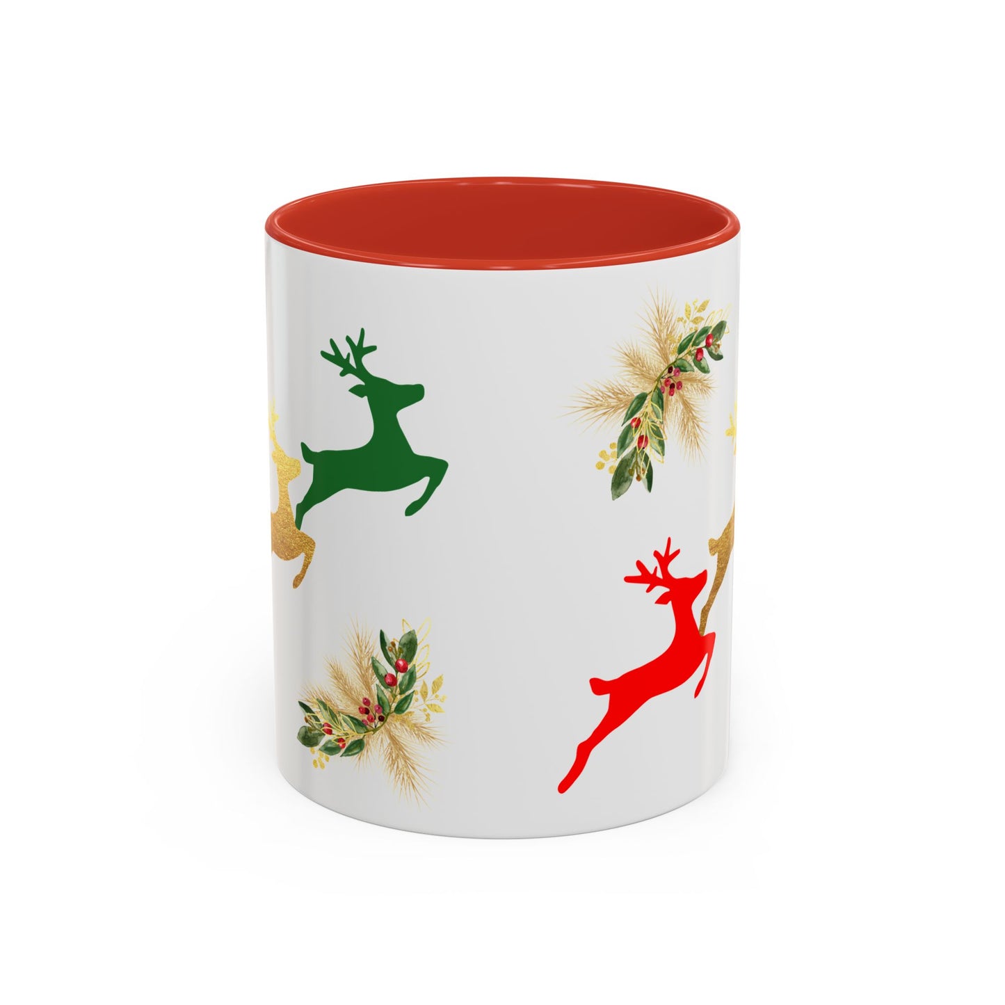 Reindeer Fun - Accent Coffee Mug (11, 15oz)