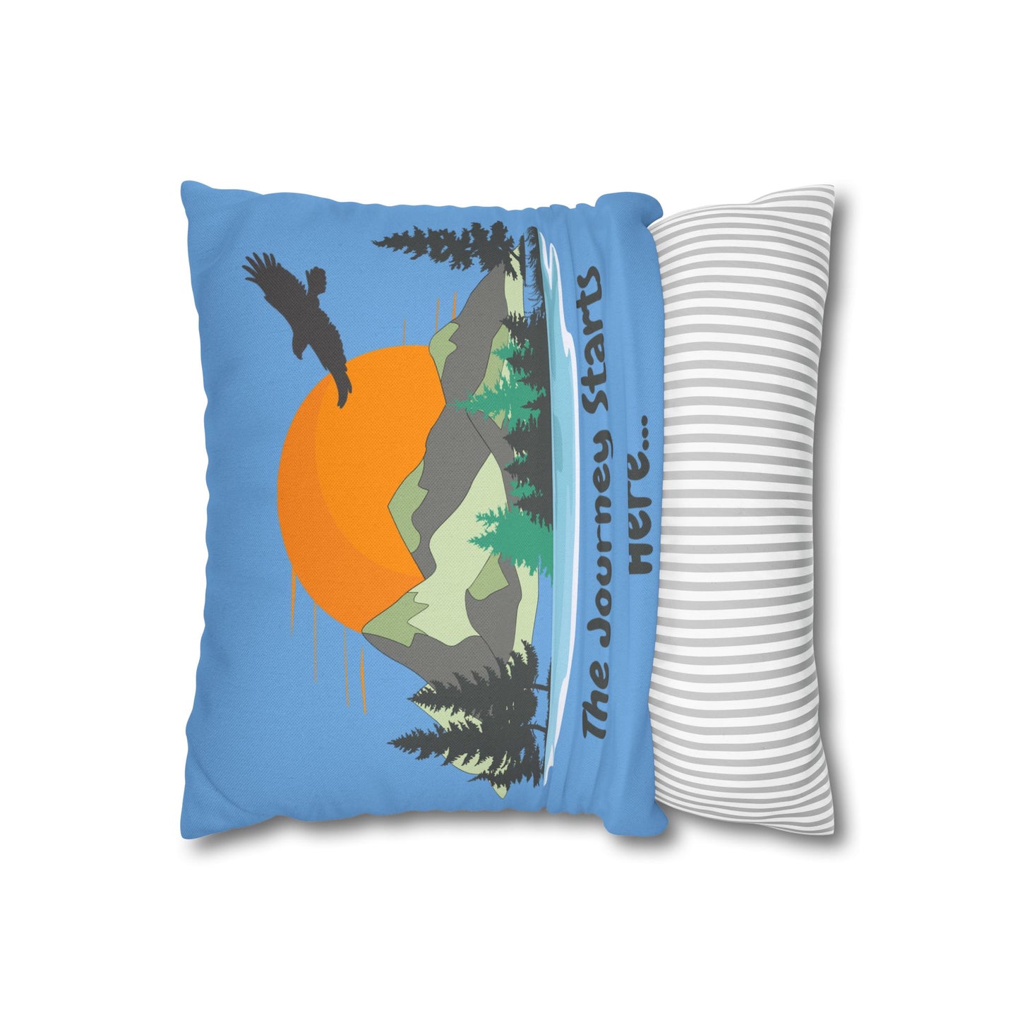 Journey Starts Here - Square Pillowcase - various sizes