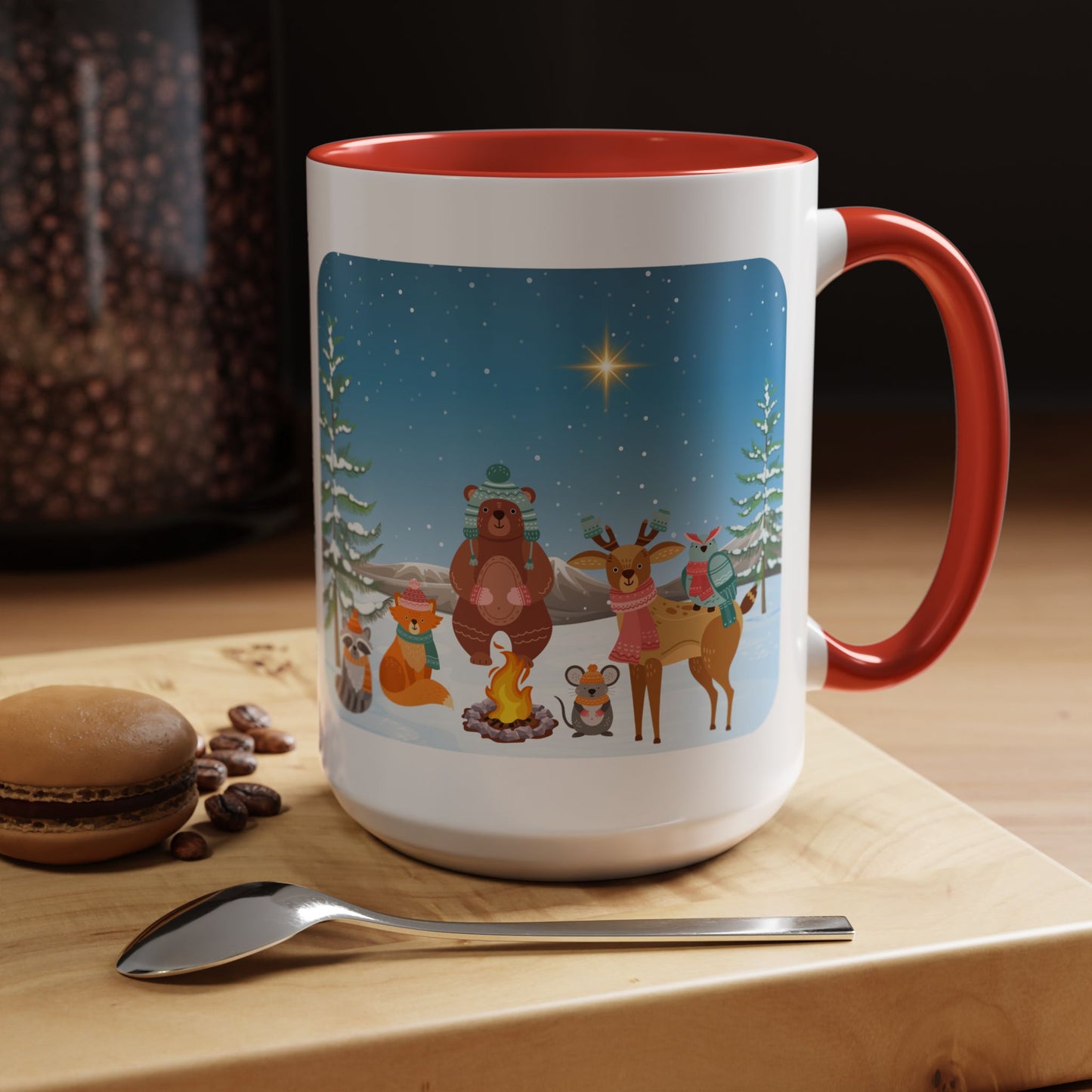 Winter Animal Party - Accent Coffee Mug (11, 15oz)