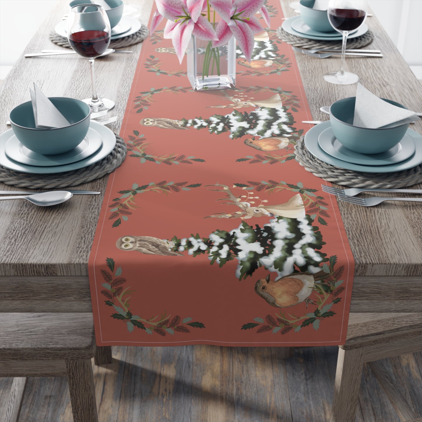 Winter Tree - Table Runner (Cotton, Poly)