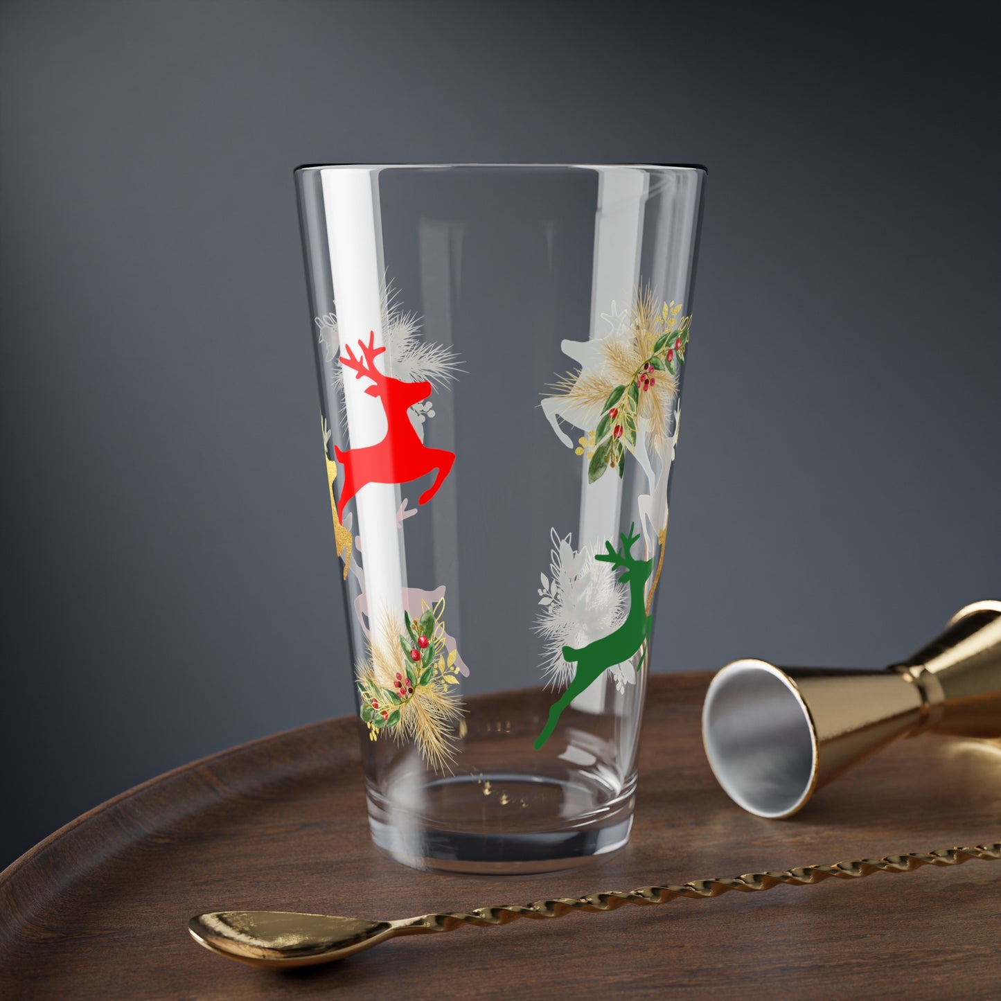 Reindeer Fun - Glass, 16oz