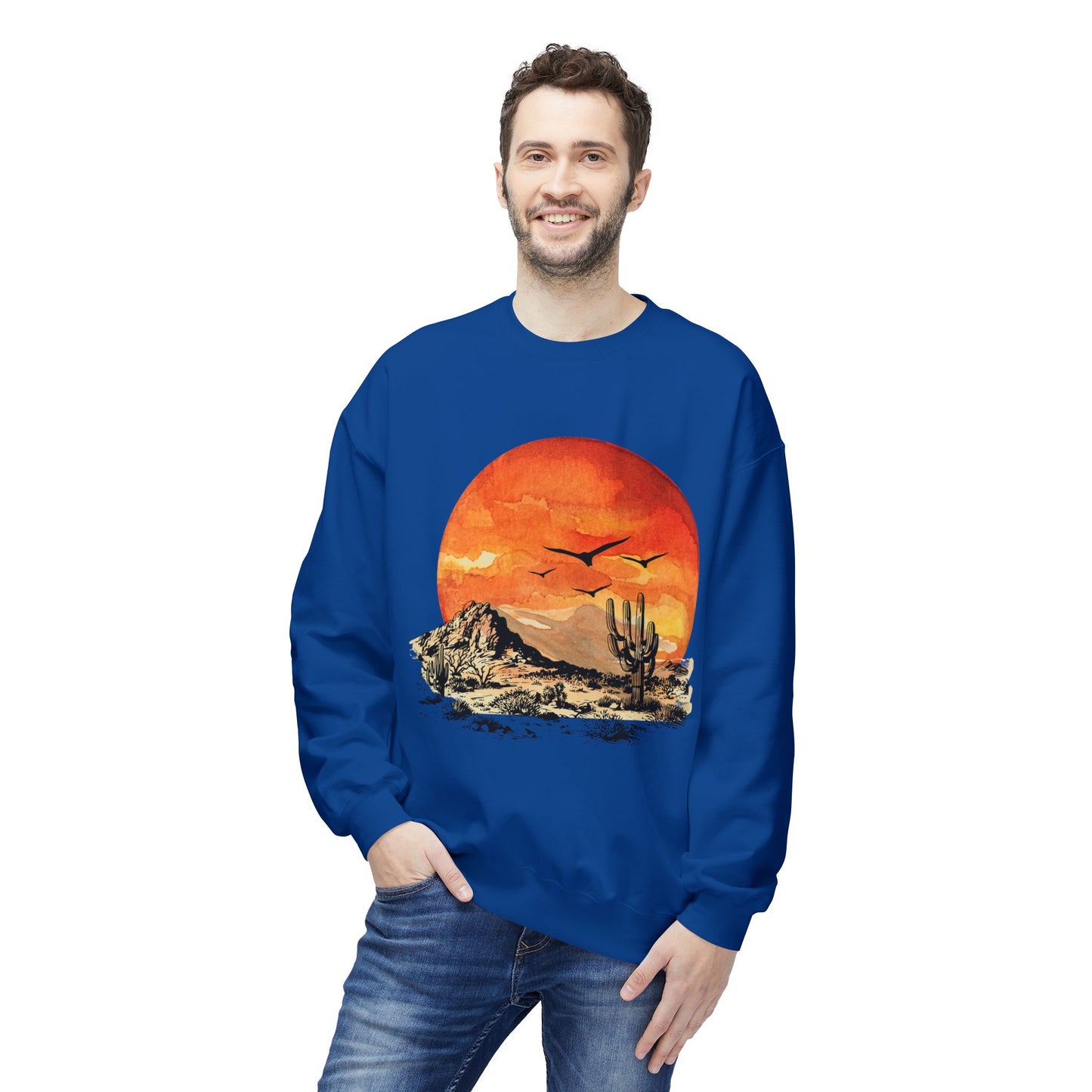 Desert Sun - Adult Unisex Sweatshirt - Bright Watercolor Print