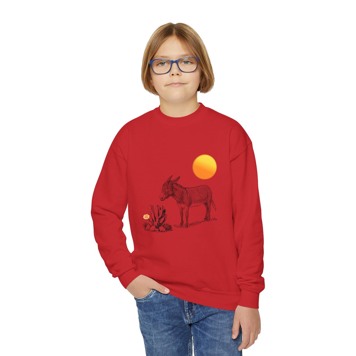 Desert Donkey - Youth Crewneck Sweatshirt