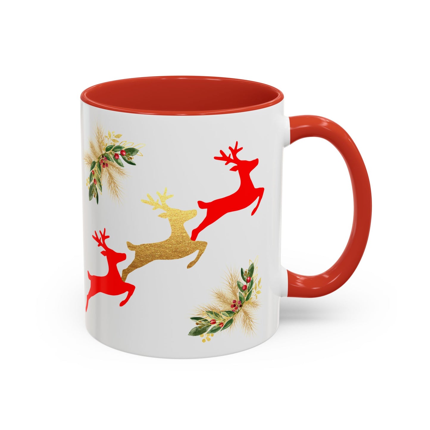 Reindeer Fun - Accent Coffee Mug (11, 15oz)