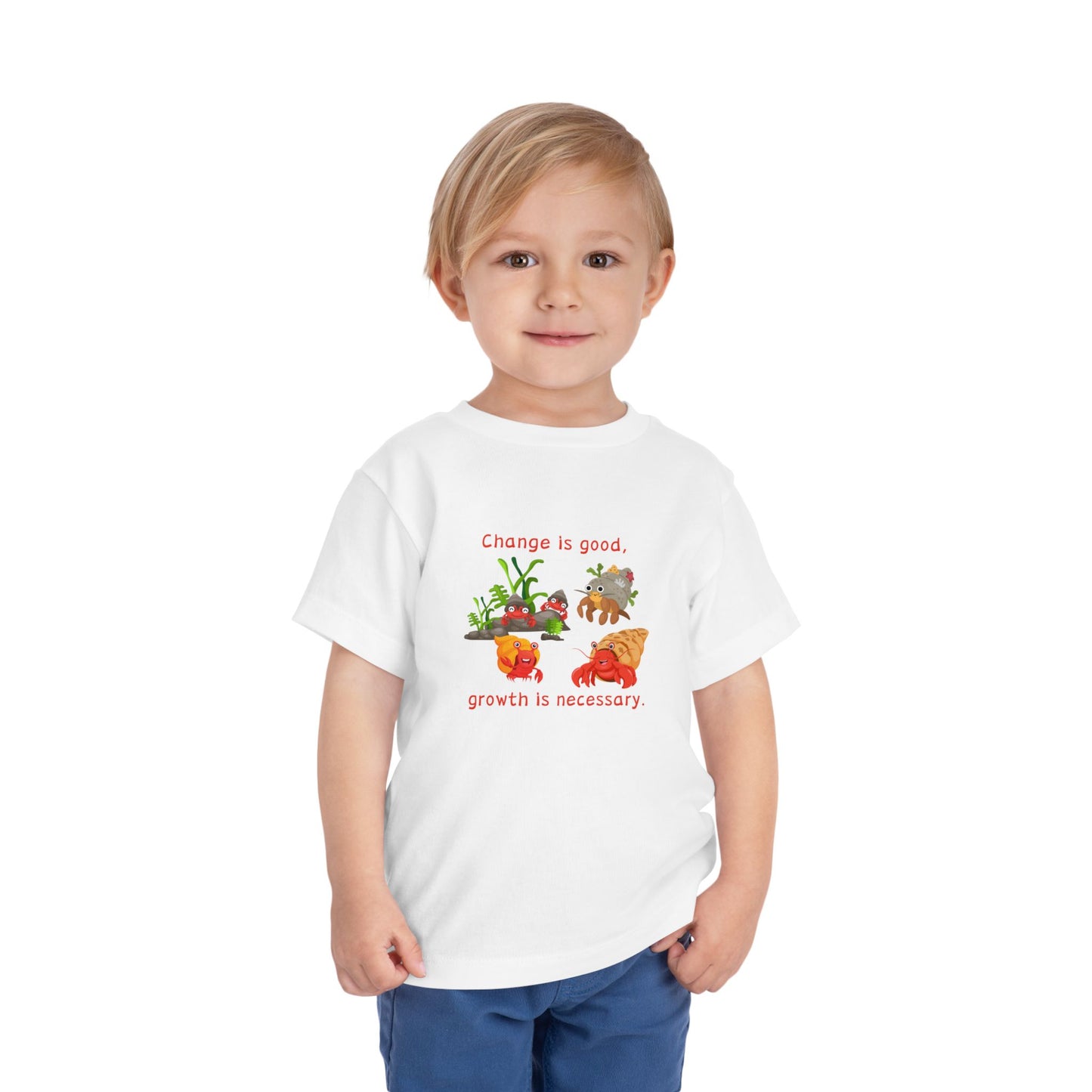 Growth - Toddler Short Sleeve Tee - Cute Crab Design