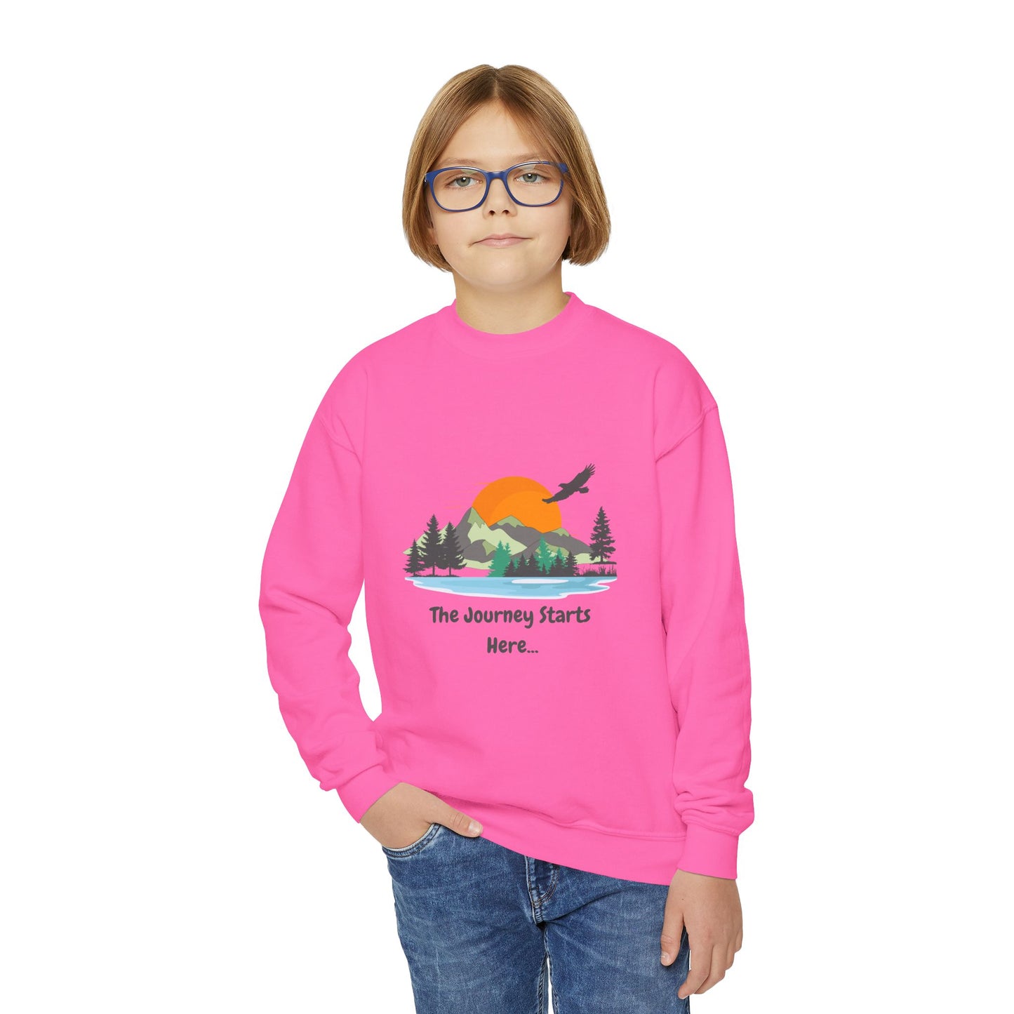 Journey Starts Here - Youth Crewneck Sweatshirt