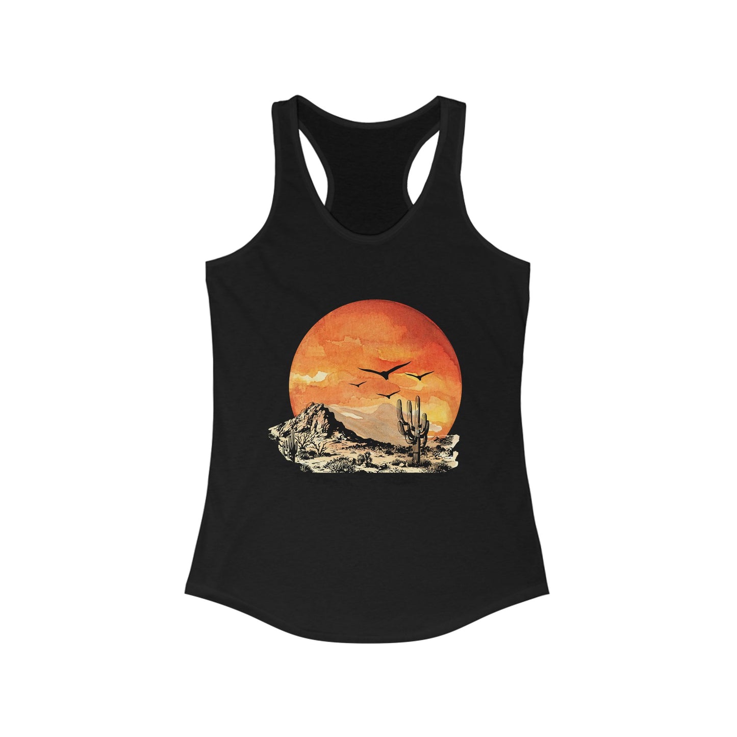 Desert Sun Racerback Tank - Bright Watercolor Print