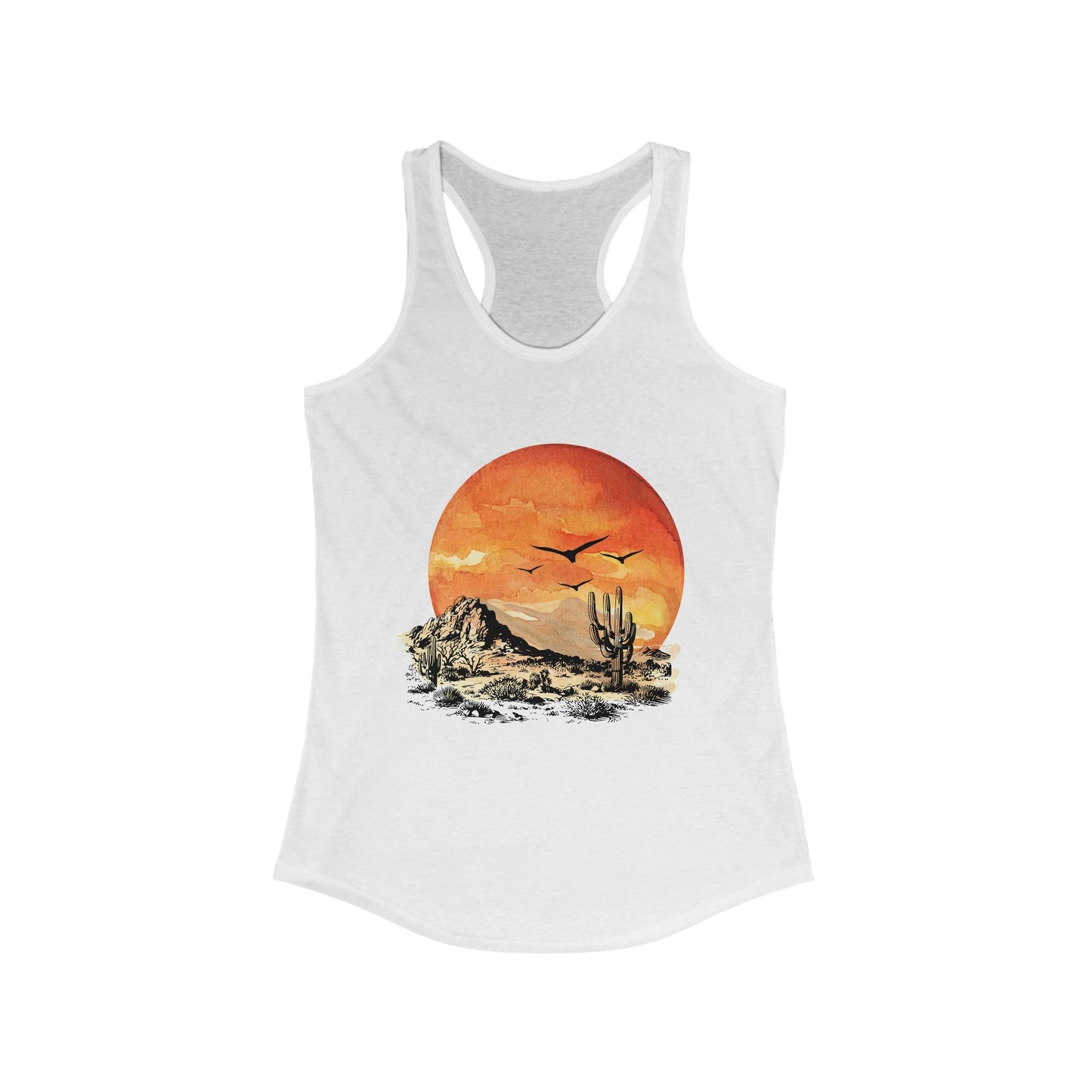 Desert Sun Racerback Tank - Bright Watercolor Print