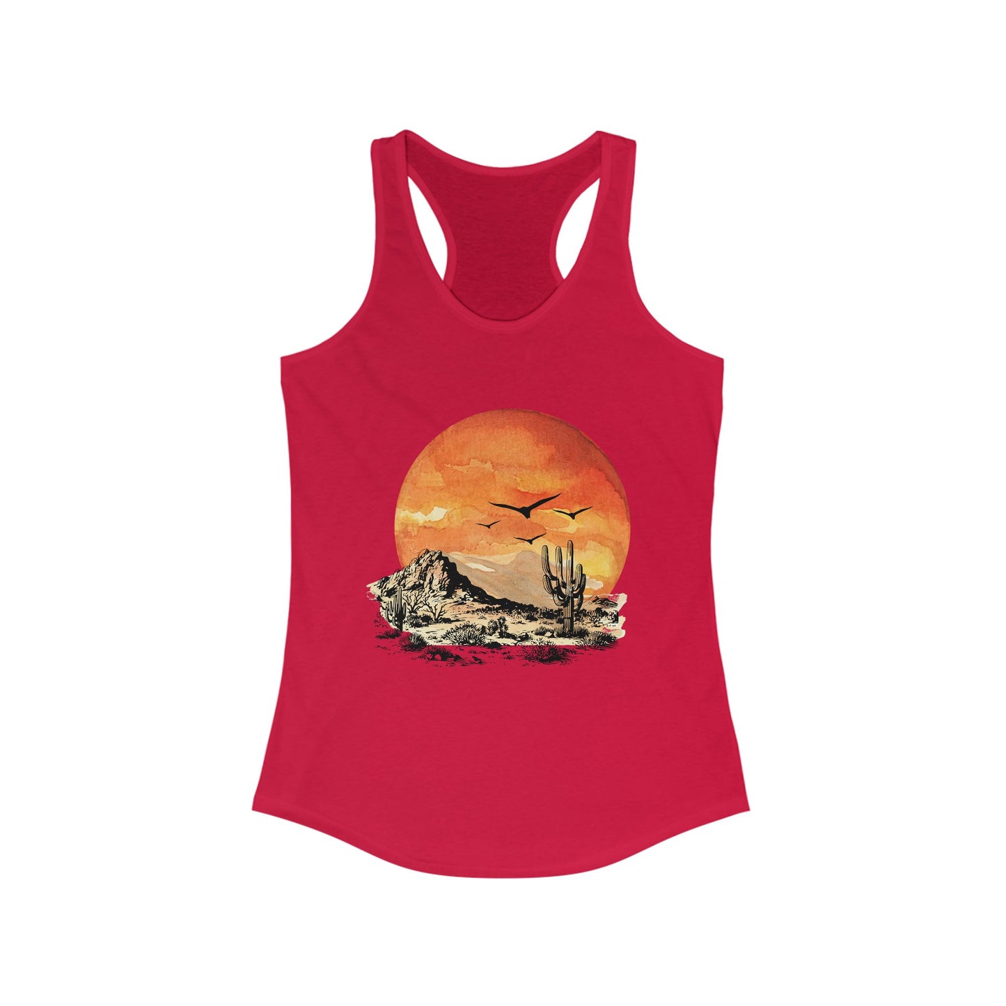 Desert Sun Racerback Tank - Bright Watercolor Print