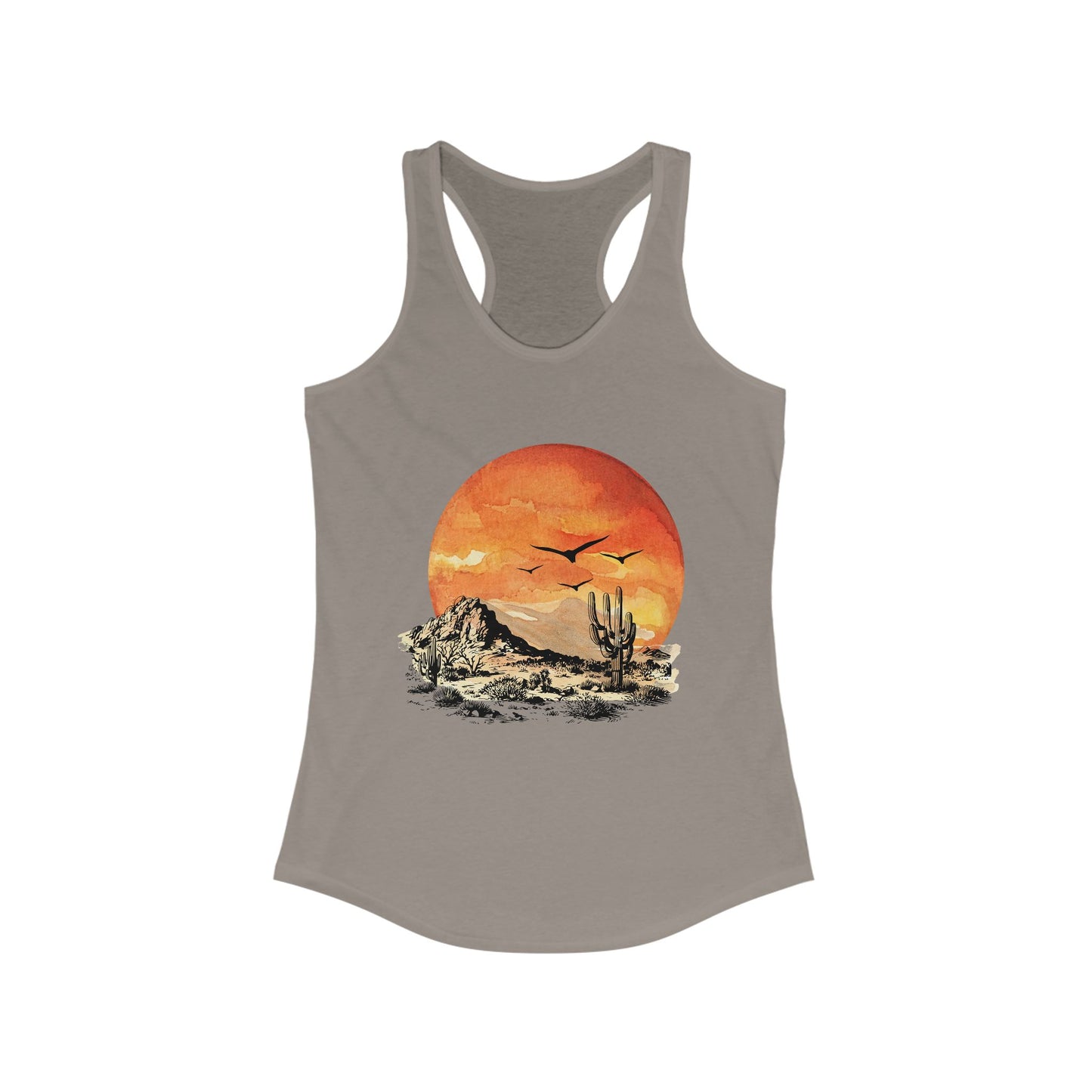 Desert Sun Racerback Tank - Bright Watercolor Print