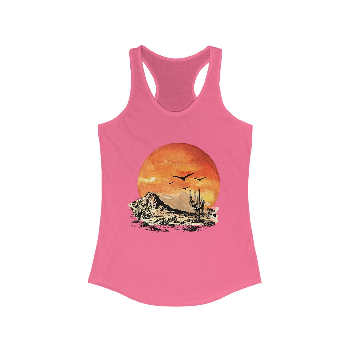 Desert Sun Racerback Tank - Bright Watercolor Print