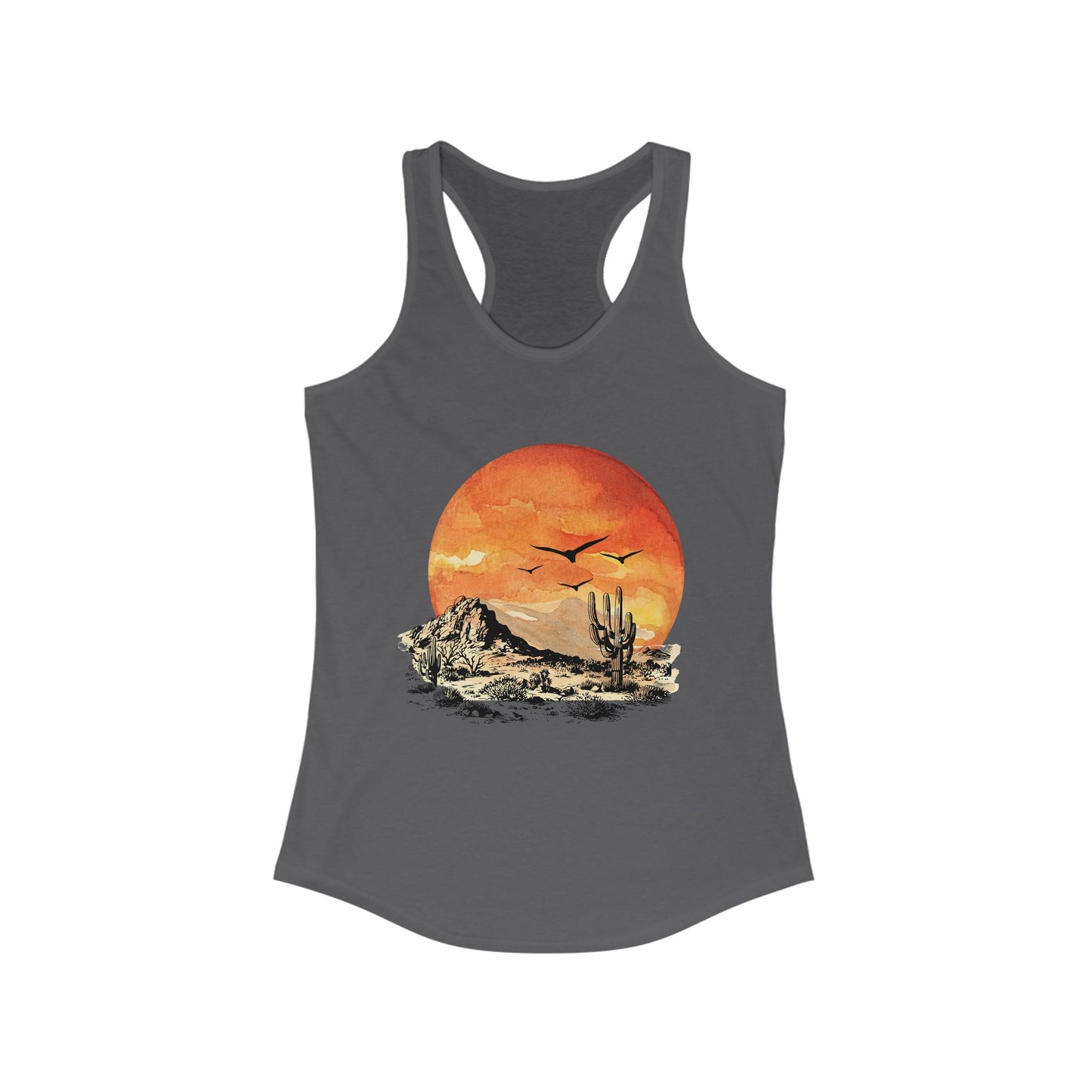 Desert Sun Racerback Tank - Bright Watercolor Print