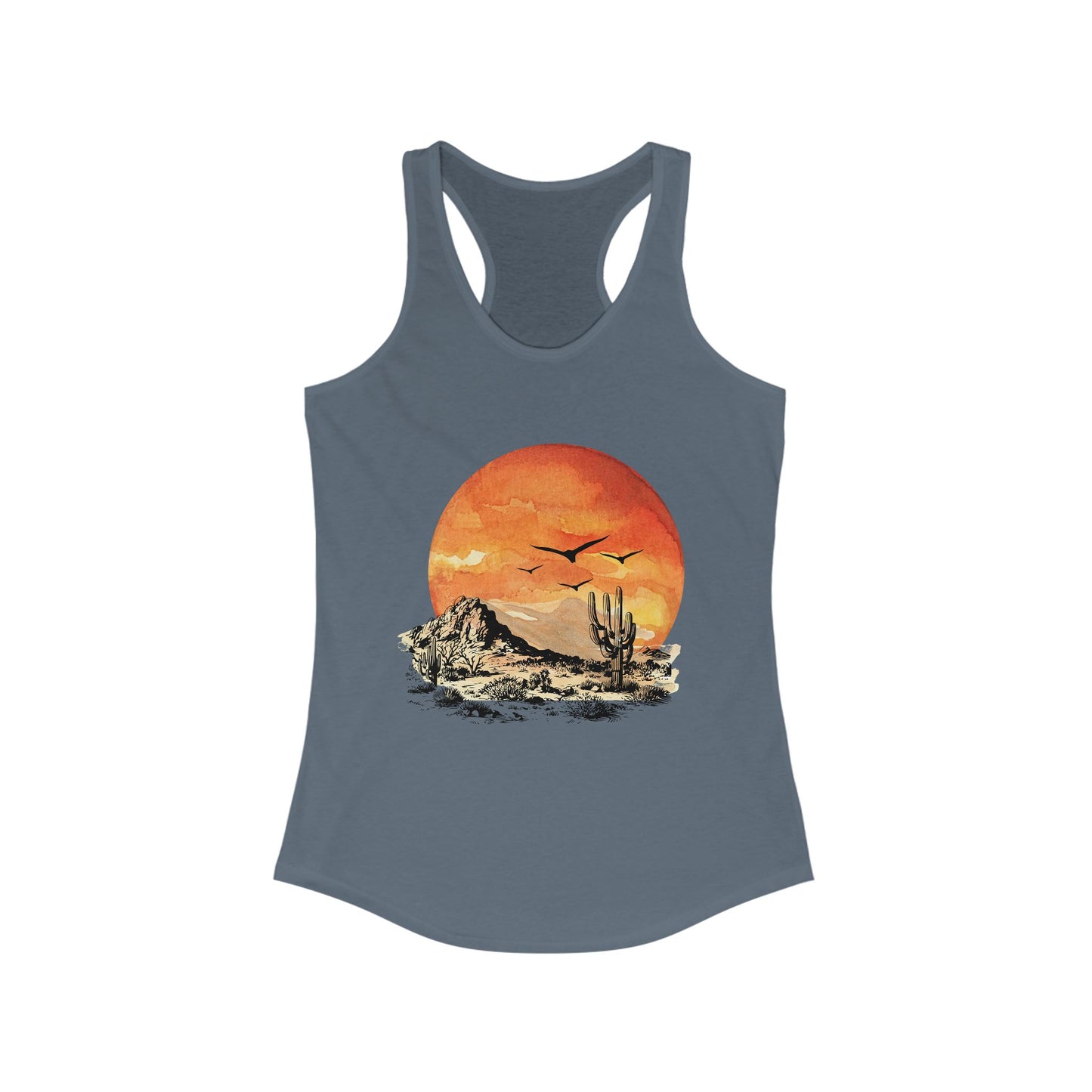 Desert Sun Racerback Tank - Bright Watercolor Print