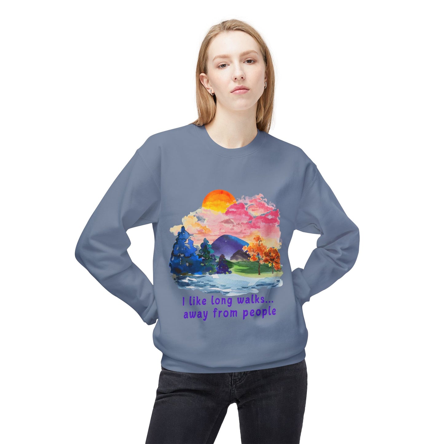 Long Walks Away From People  - Adult Unisex Sweatshirt