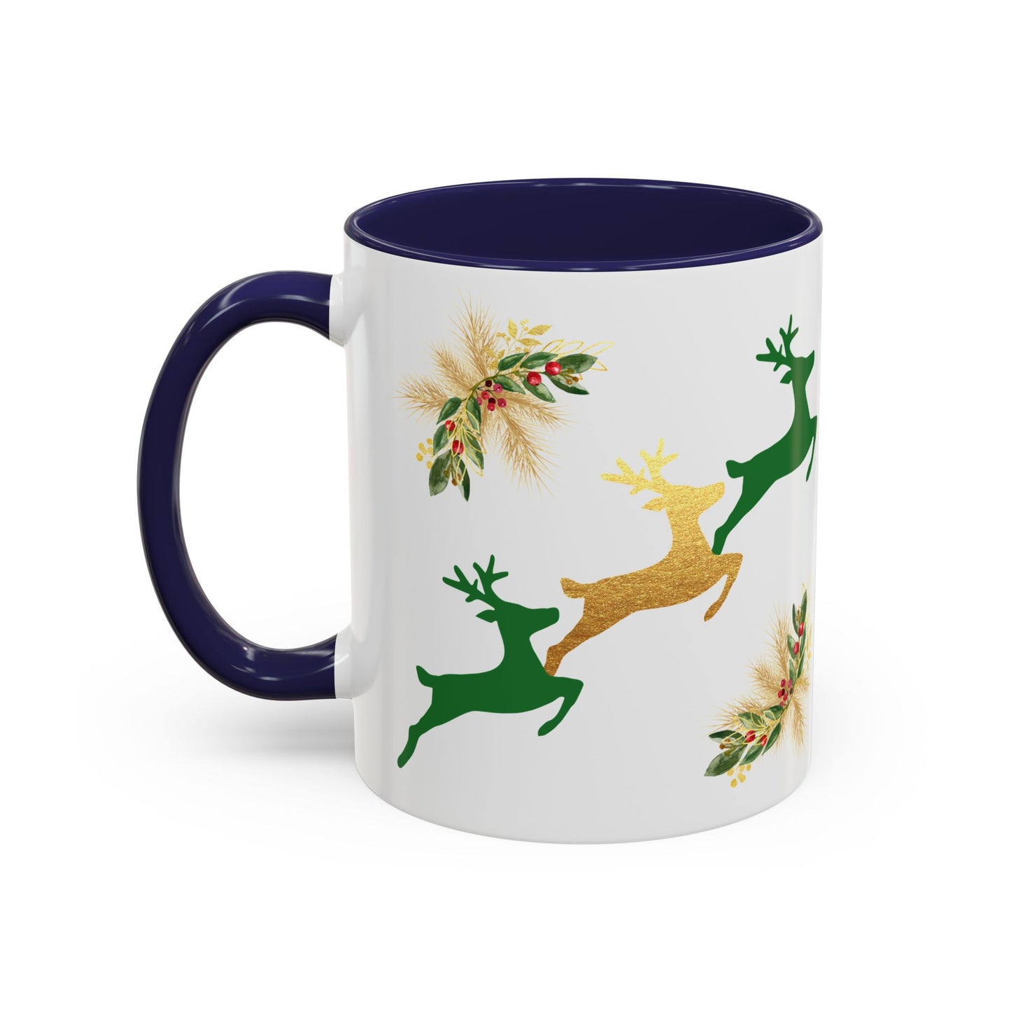 Reindeer Fun - Accent Coffee Mug (11, 15oz)