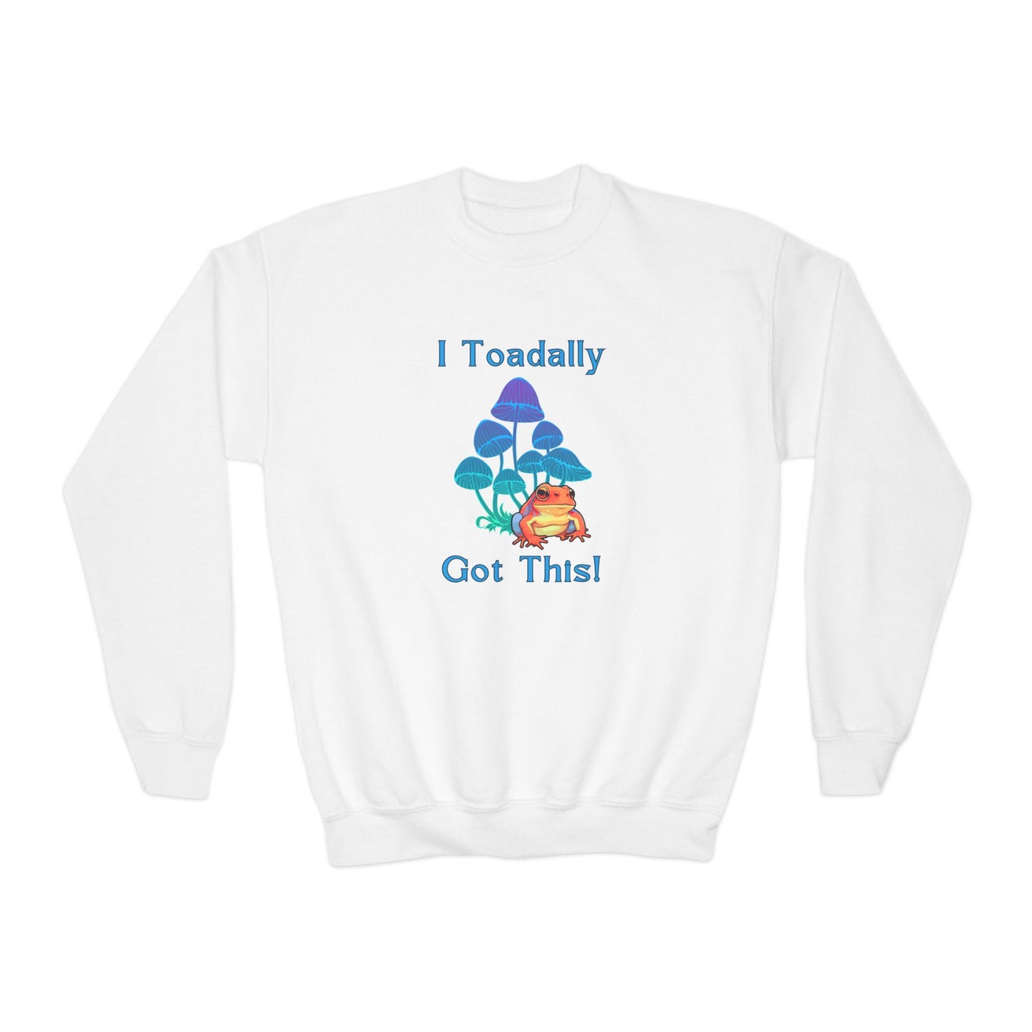 Toadally Got This - Youth Crewneck Sweatshirt - Bright Uplifting Print