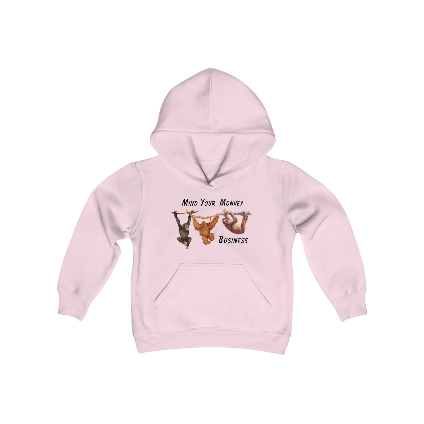 Mind Your Monkey Business - Youth Hoodie Sweatshirt