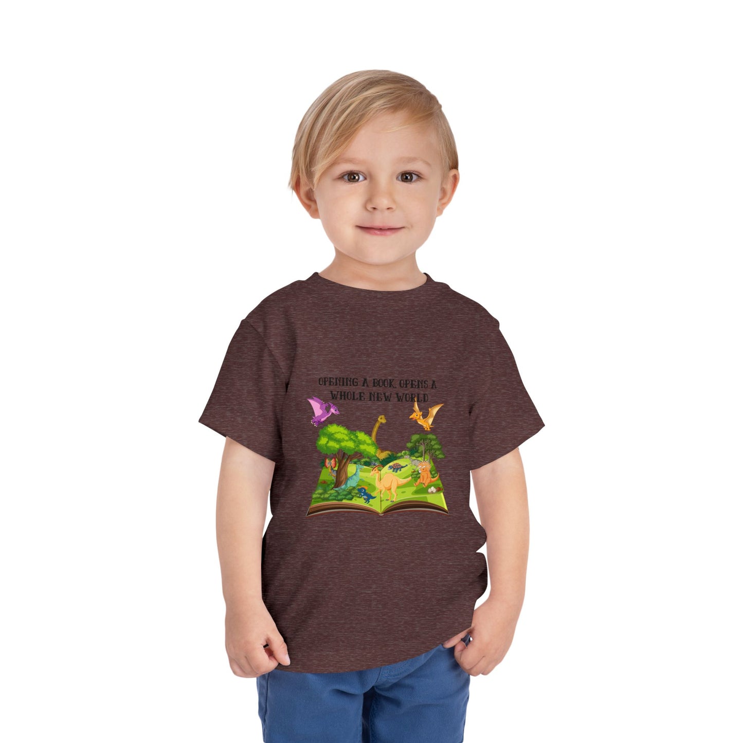 Dinosaur Book Adventure - Toddler Short Sleeve Tee - Discovery Awaits