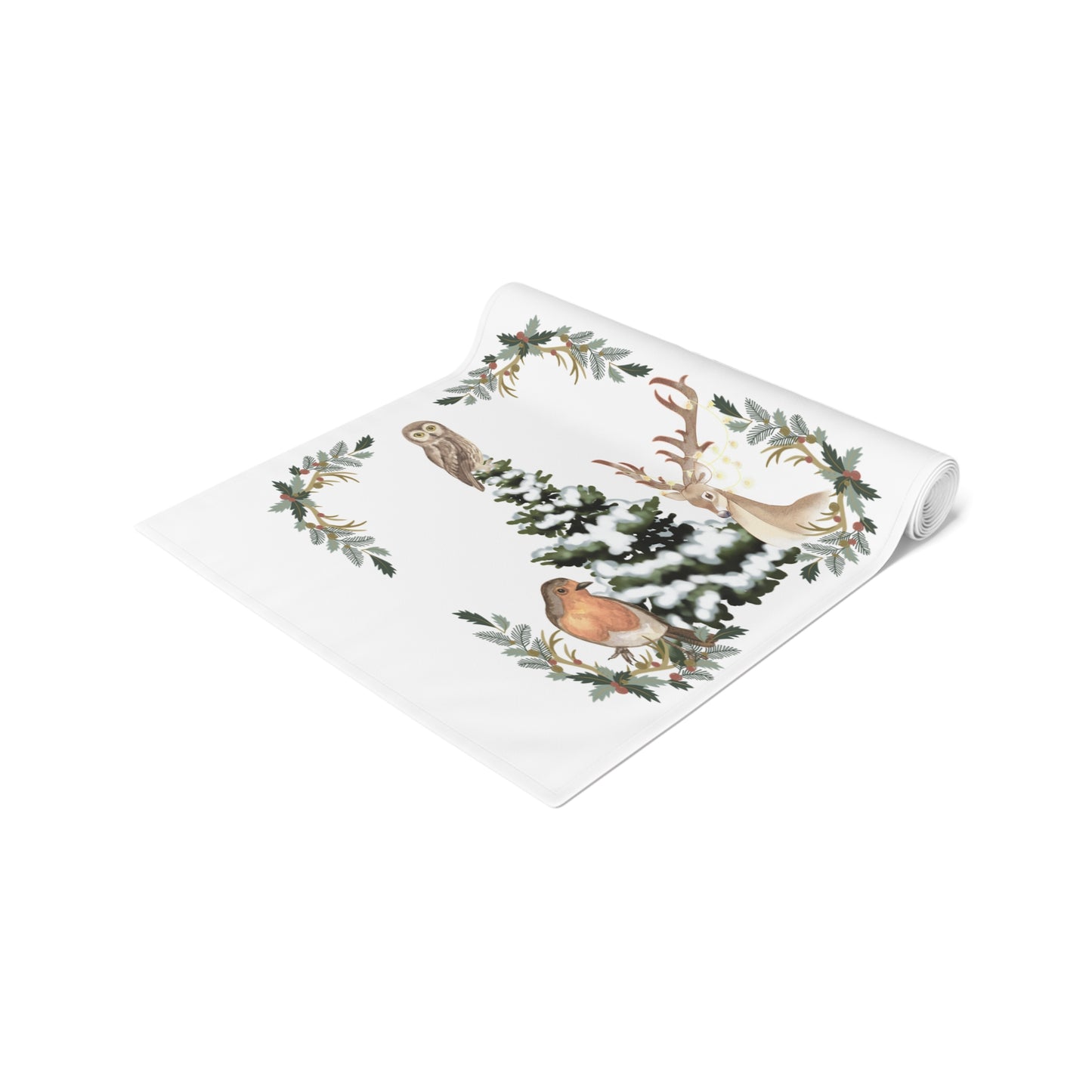 Winter Tree White - Table Runner (Cotton, Poly)