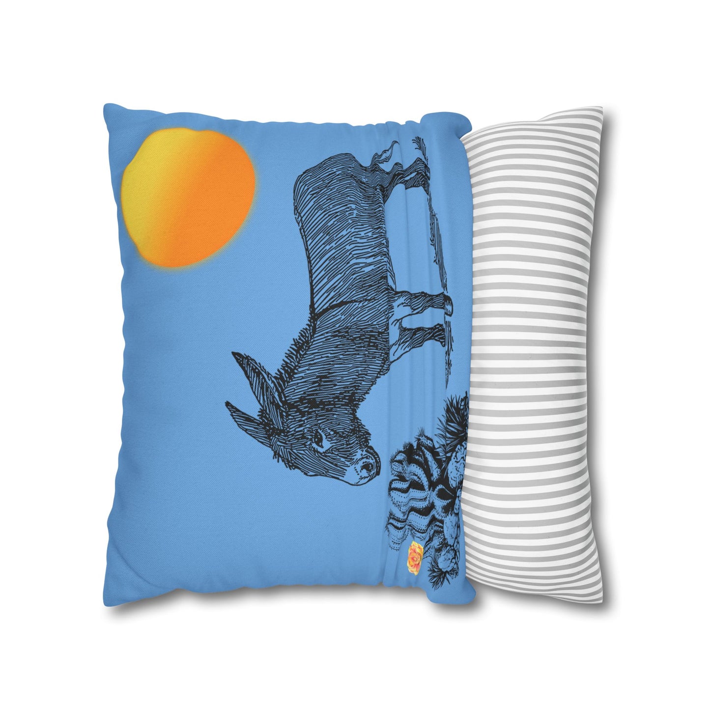 Donkey Desert - Accent Square Pillowcases - Various Sizes