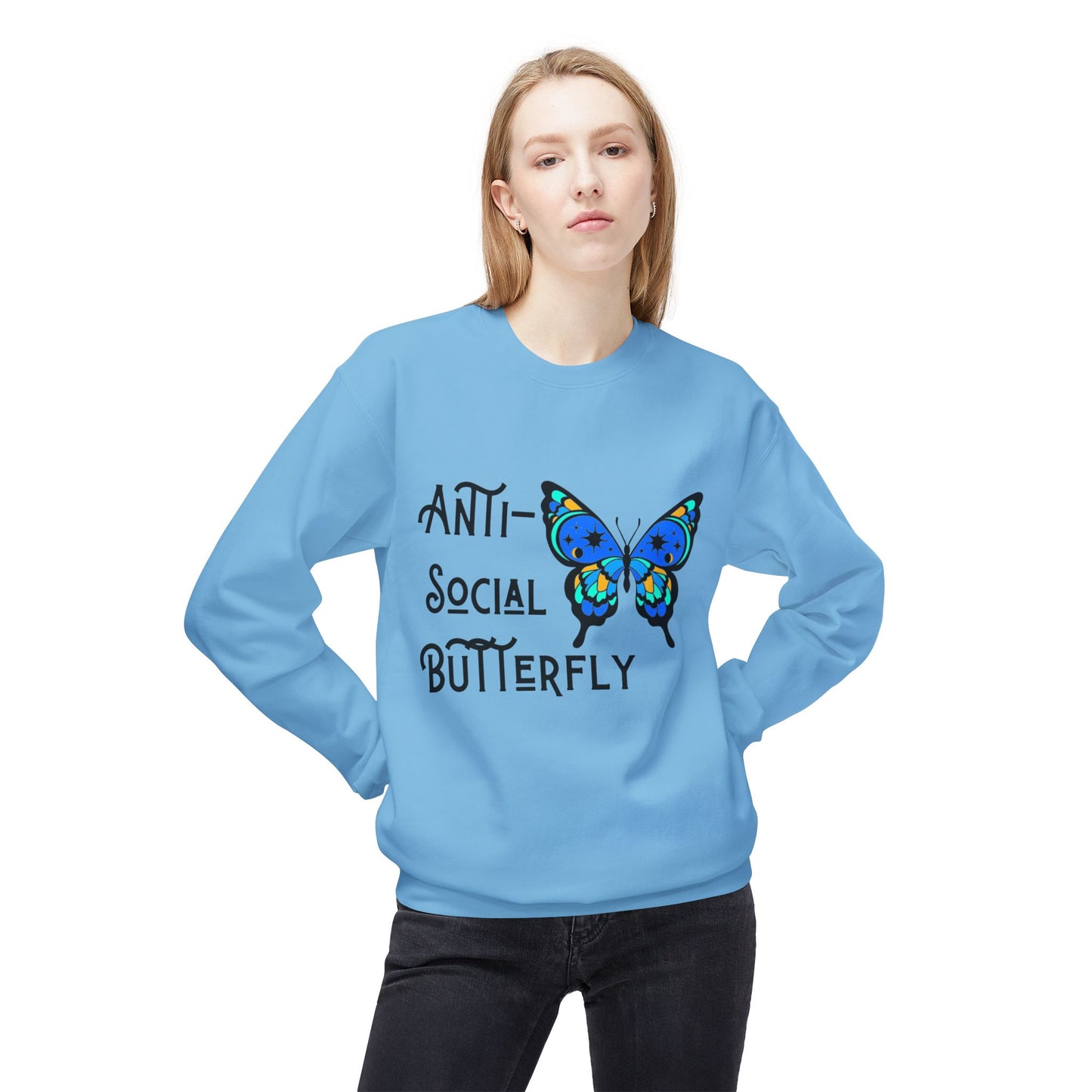 Anti-social - Adult Crewneck Sweatshirt