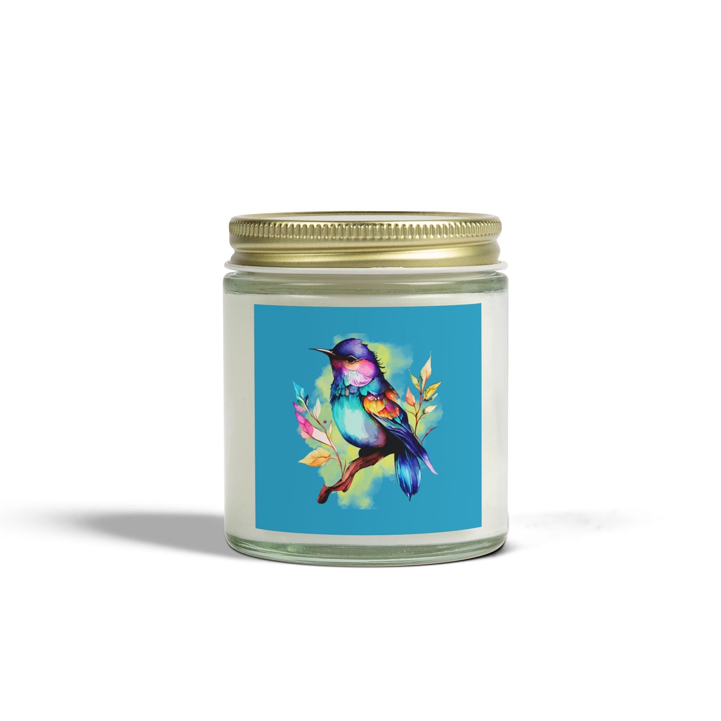 Beautiful Watercolor Bird - Scented Coconut Apricot Candles (4oz, 9oz)