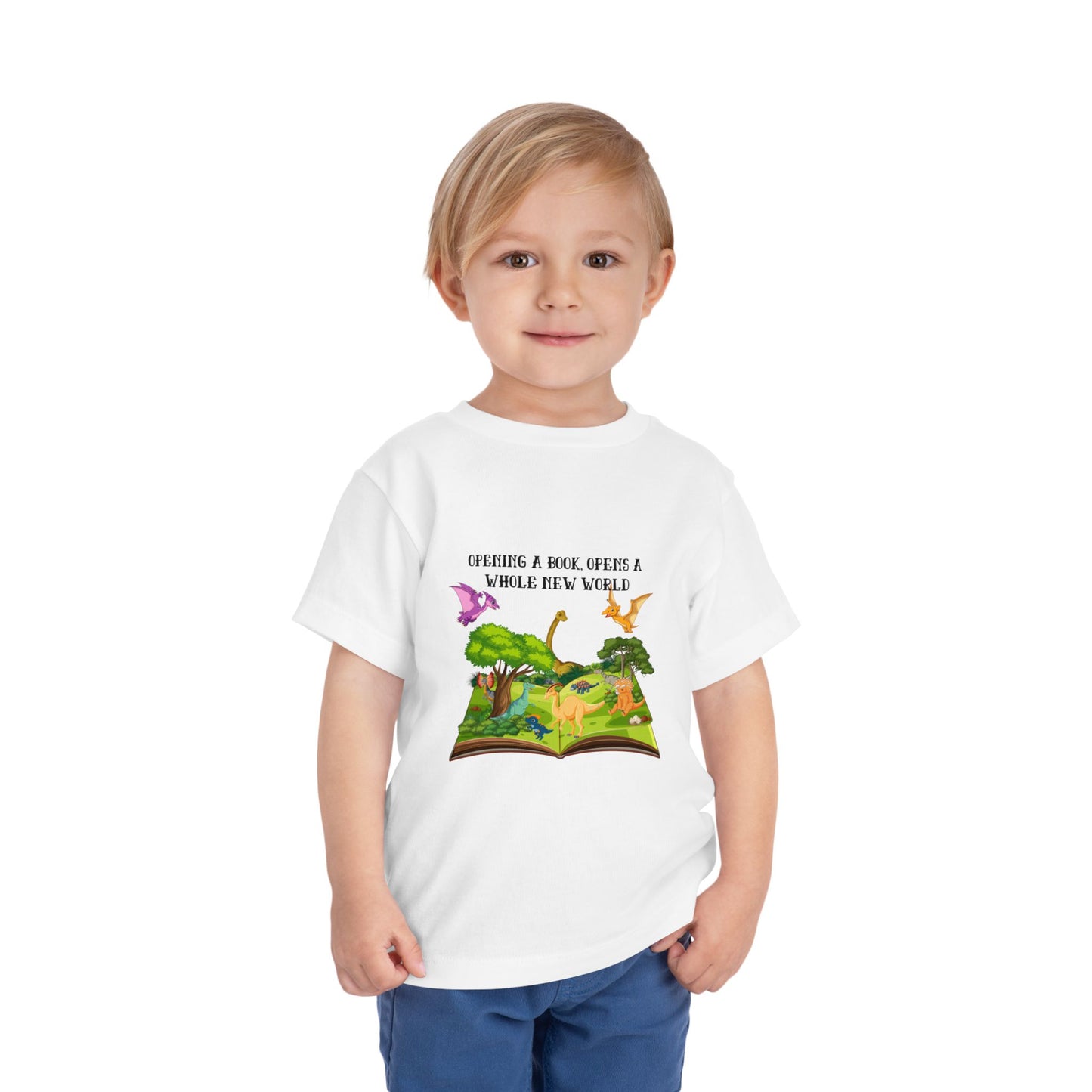 Dinosaur Book Adventure - Toddler Short Sleeve Tee - Discovery Awaits