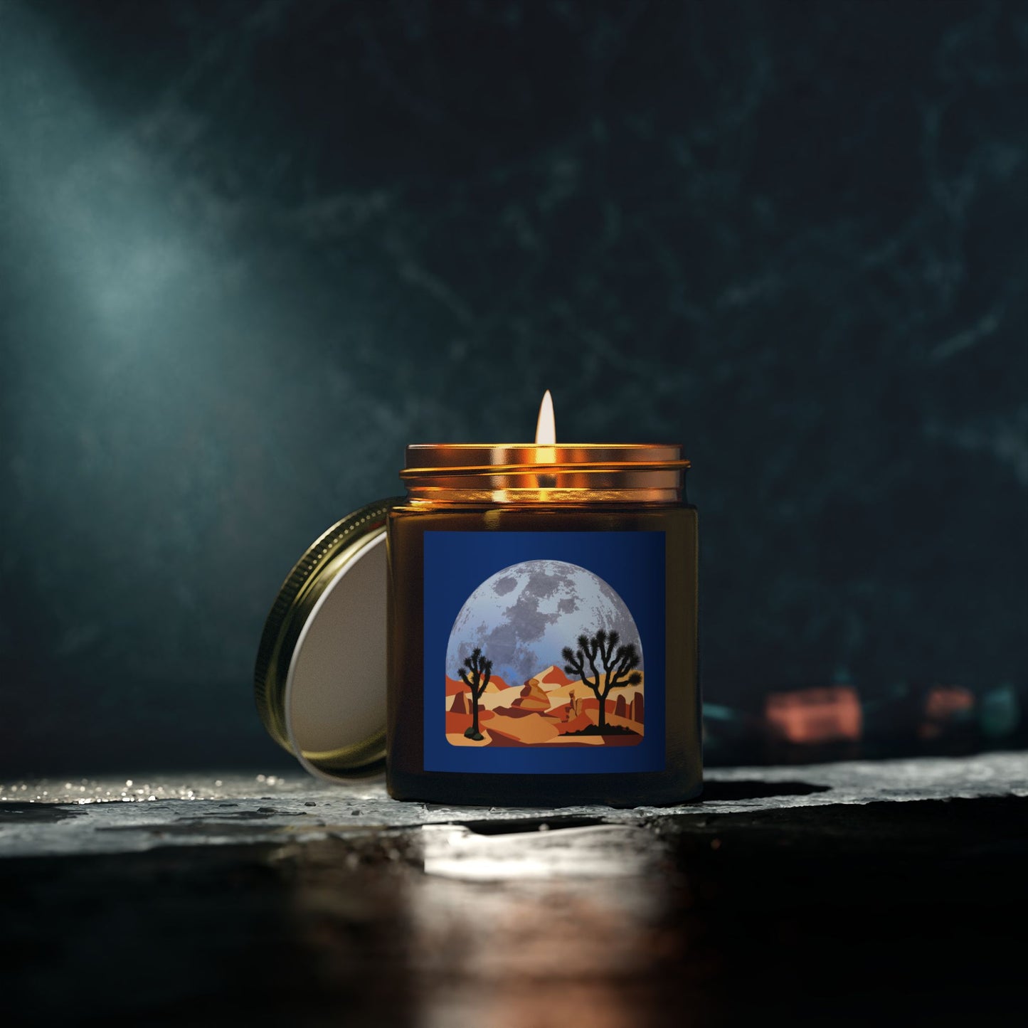 Desert-themed With Joshua Tree - Scented Coconut Apricot Candles (4oz, 9oz)