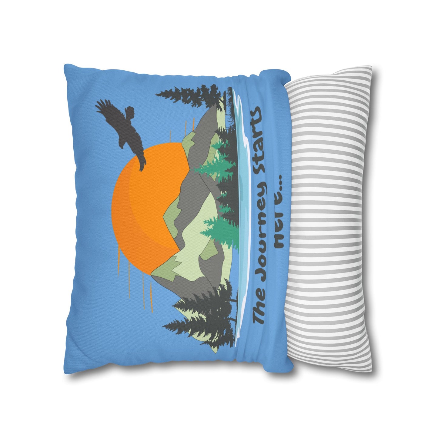 Journey Starts Here - Square Pillowcase - various sizes